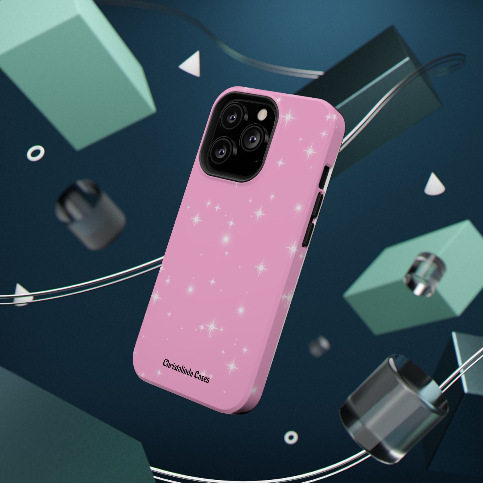 Sparkling Pink Impact-Resistant MagSafe Phone Case