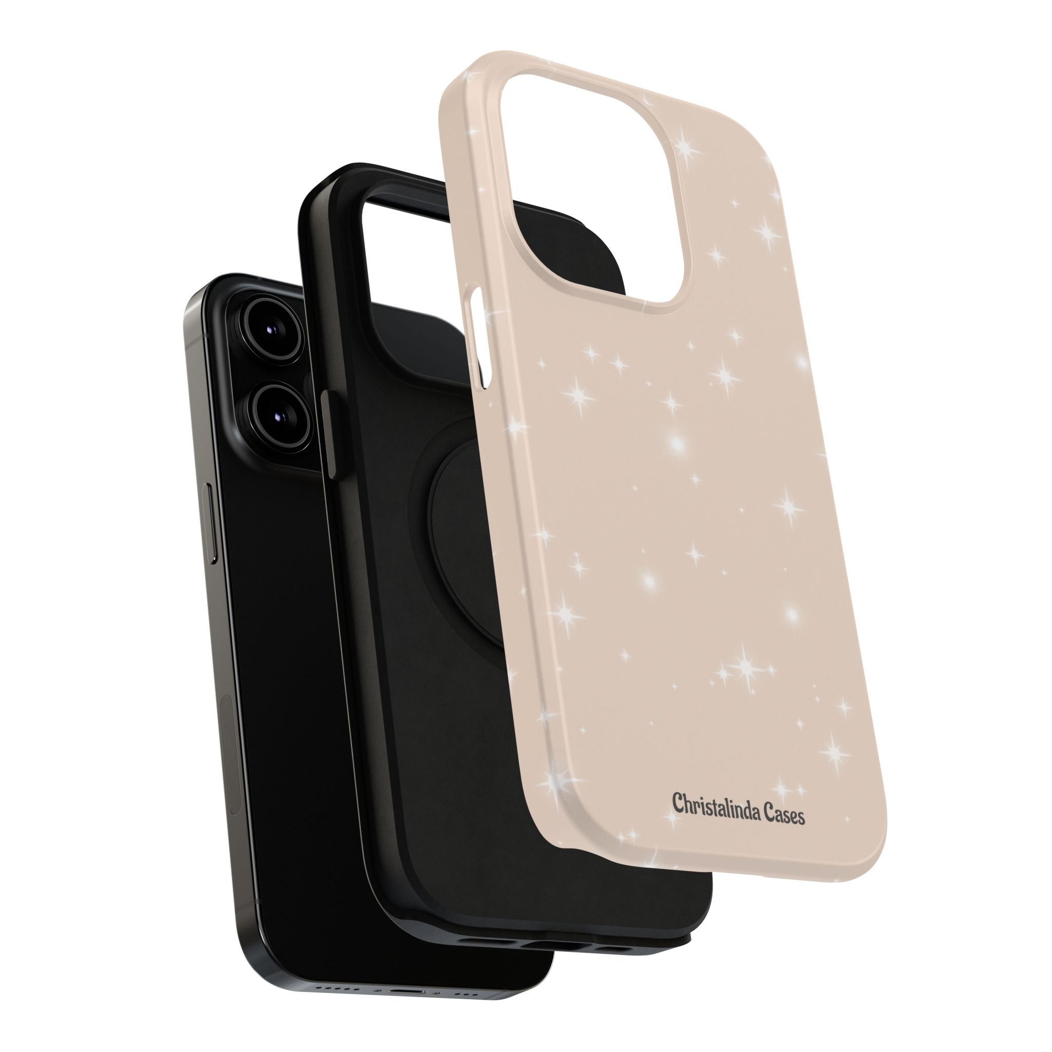 Sparkling Beige Impact-Resistant MagSafe Phone Case