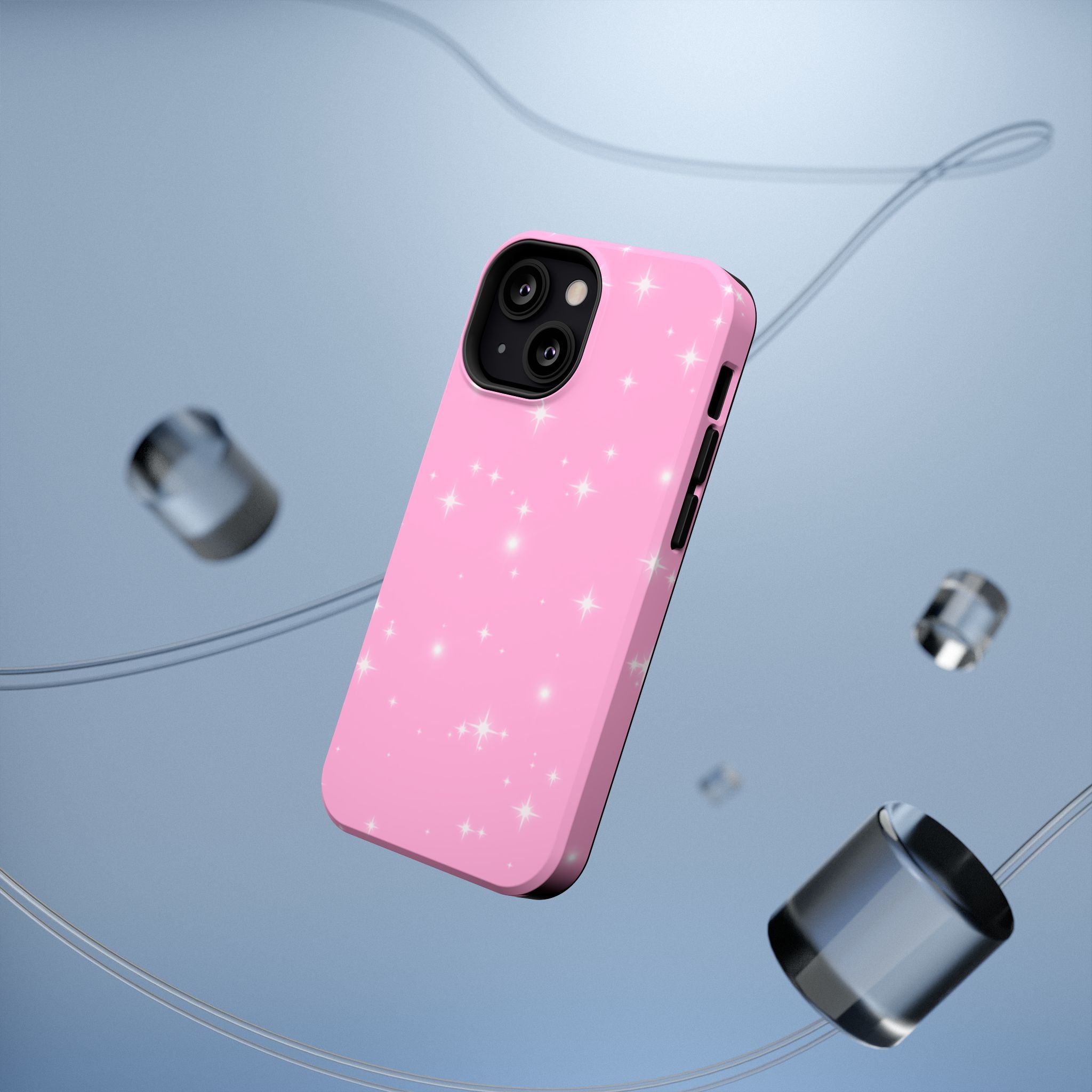 Sparkling Pink Impact-Resistant MagSafe Phone Case