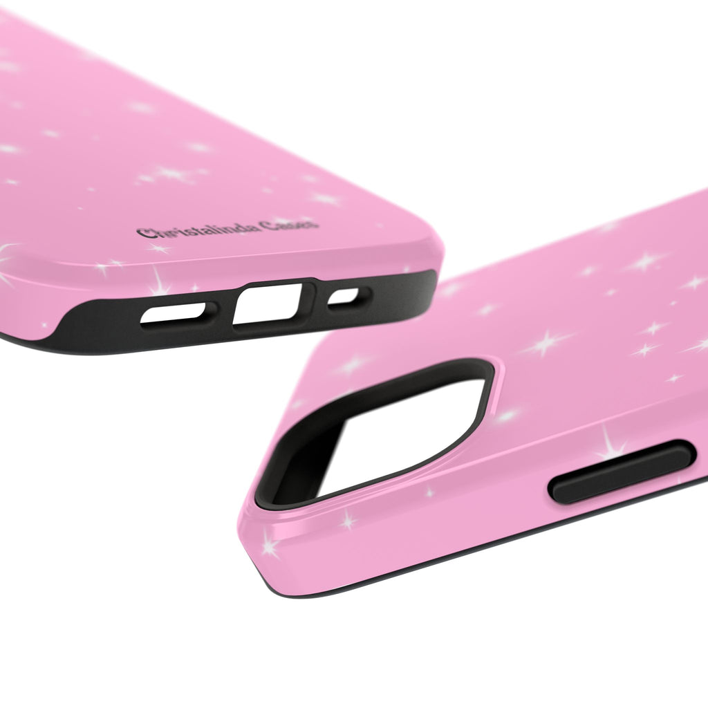 Sparkling Pink Impact-Resistant MagSafe Phone Case