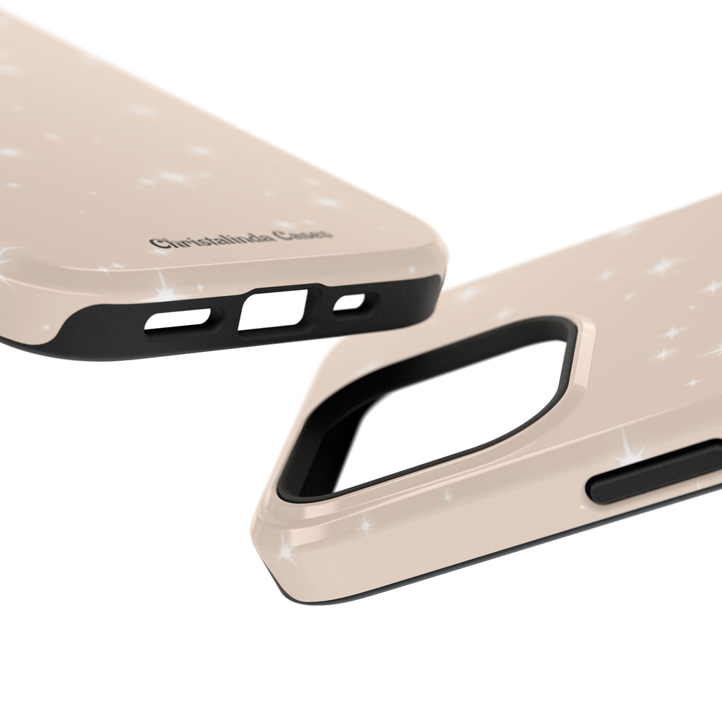 Sparkling Beige Impact-Resistant MagSafe Phone Case