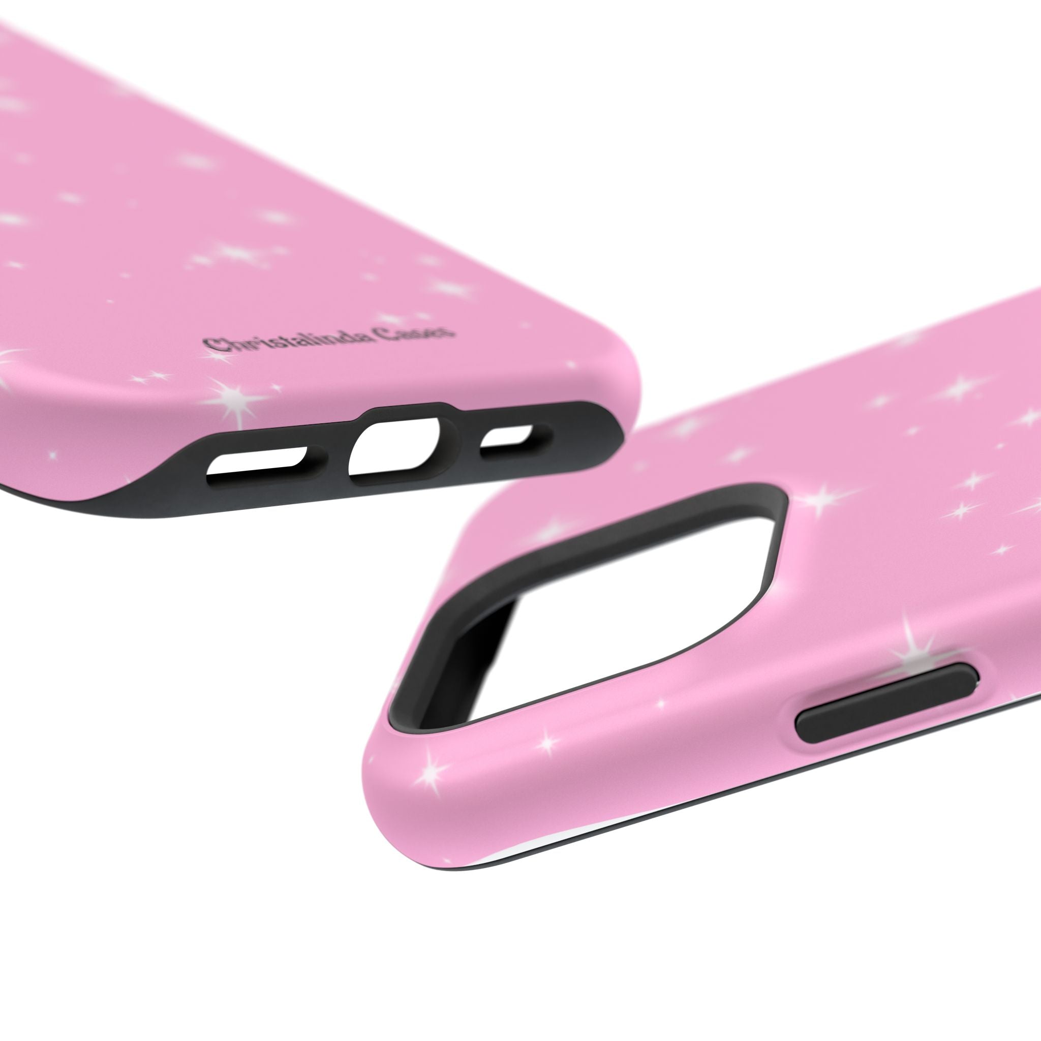 Sparkling Pink Impact-Resistant MagSafe Phone Case