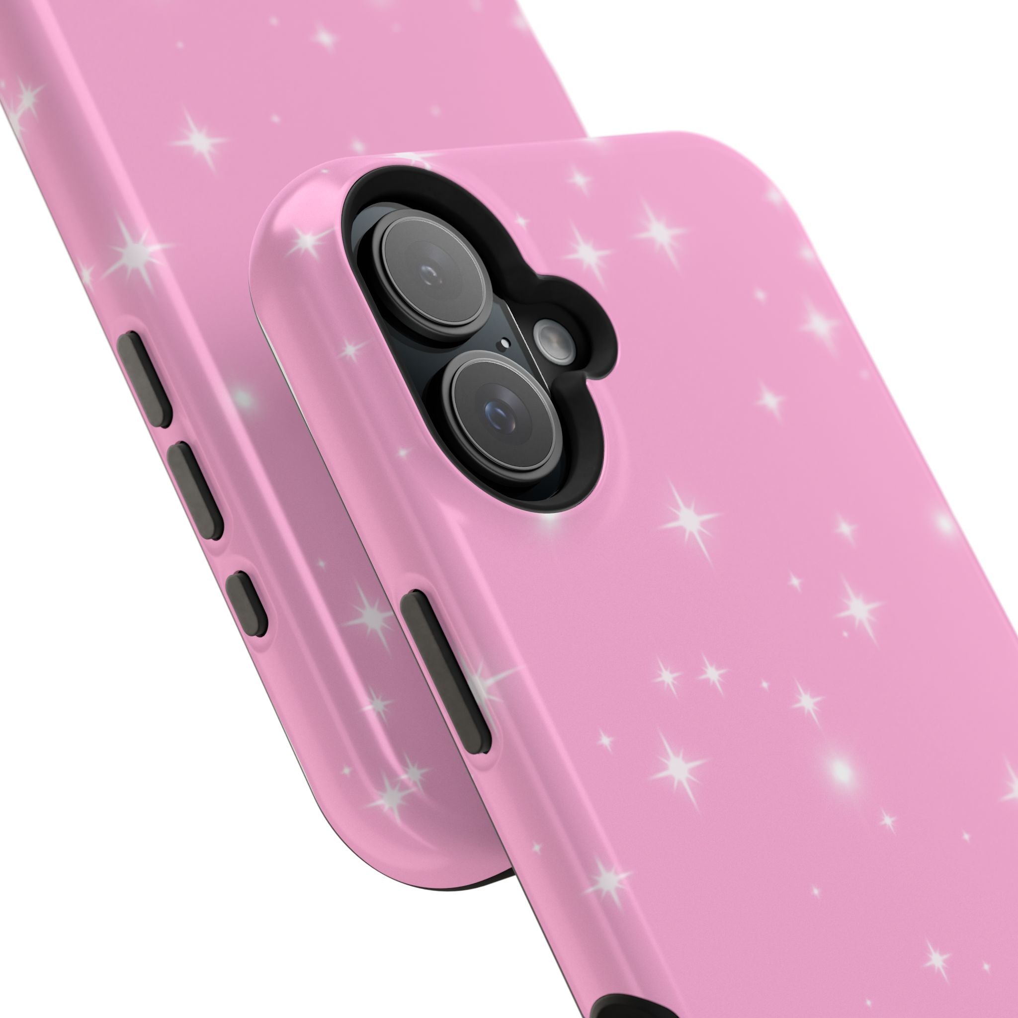Sparkling Pink Impact-Resistant MagSafe Phone Case