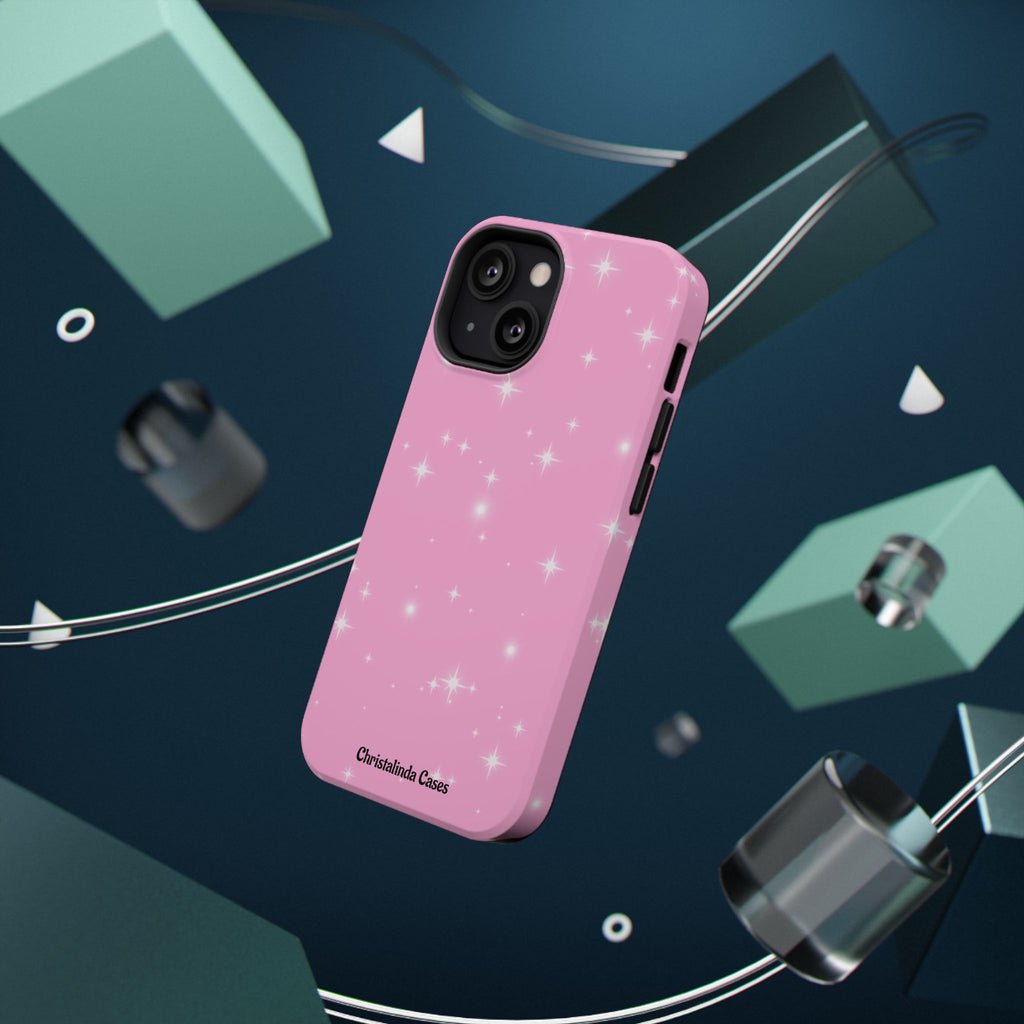 Sparkling Pink Impact-Resistant MagSafe Phone Case