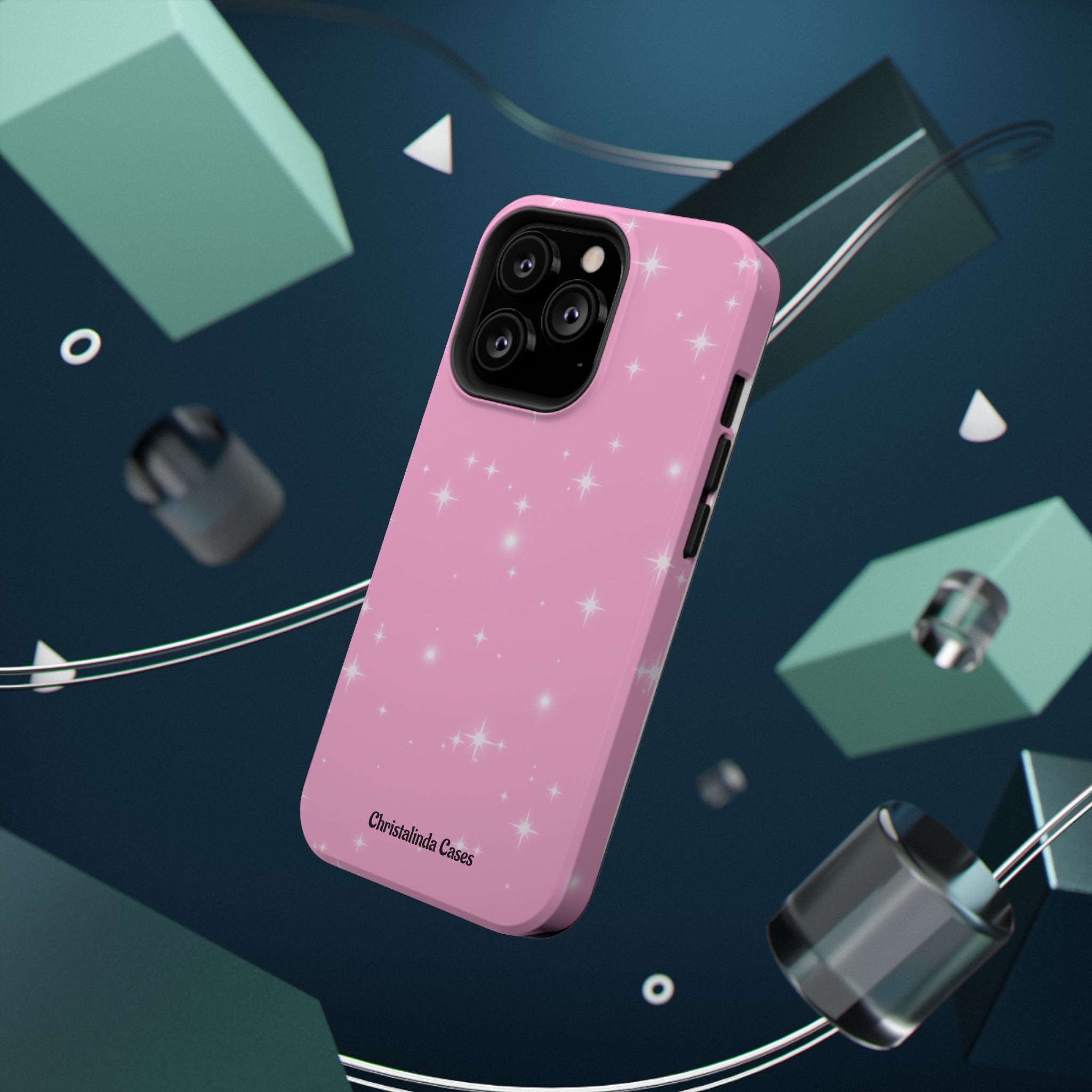 Sparkling Pink Impact-Resistant MagSafe Phone Case