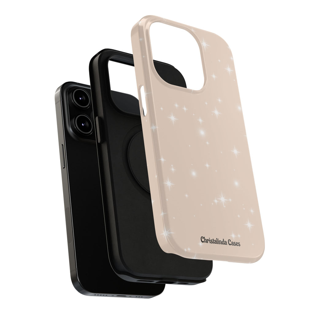 Sparkling Beige Impact-Resistant MagSafe Phone Case