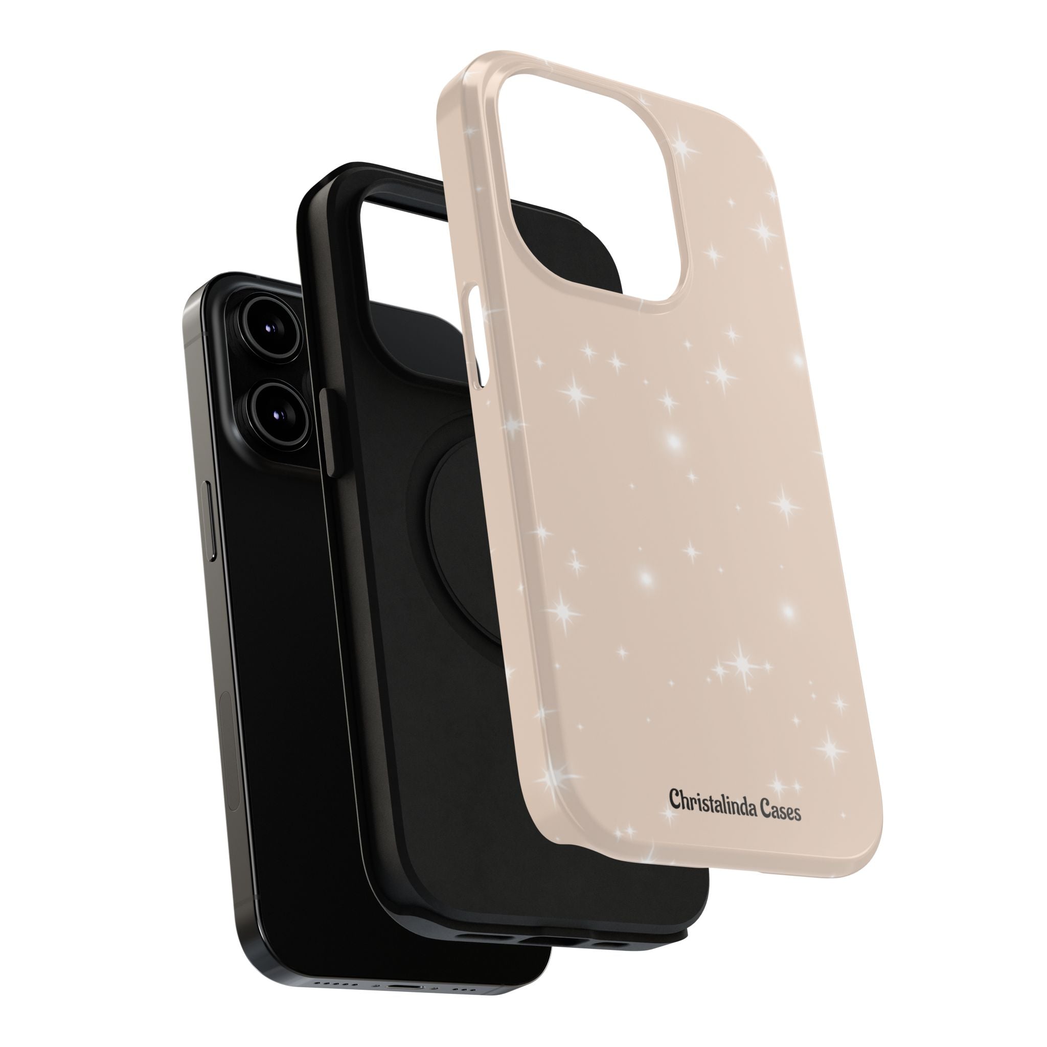 Sparkling Beige Impact-Resistant MagSafe Phone Case