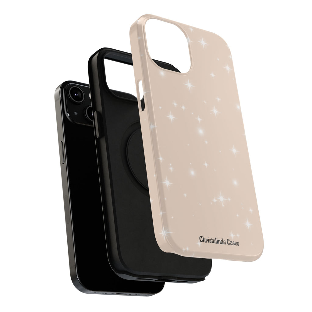 Sparkling Beige Impact-Resistant MagSafe Phone Case