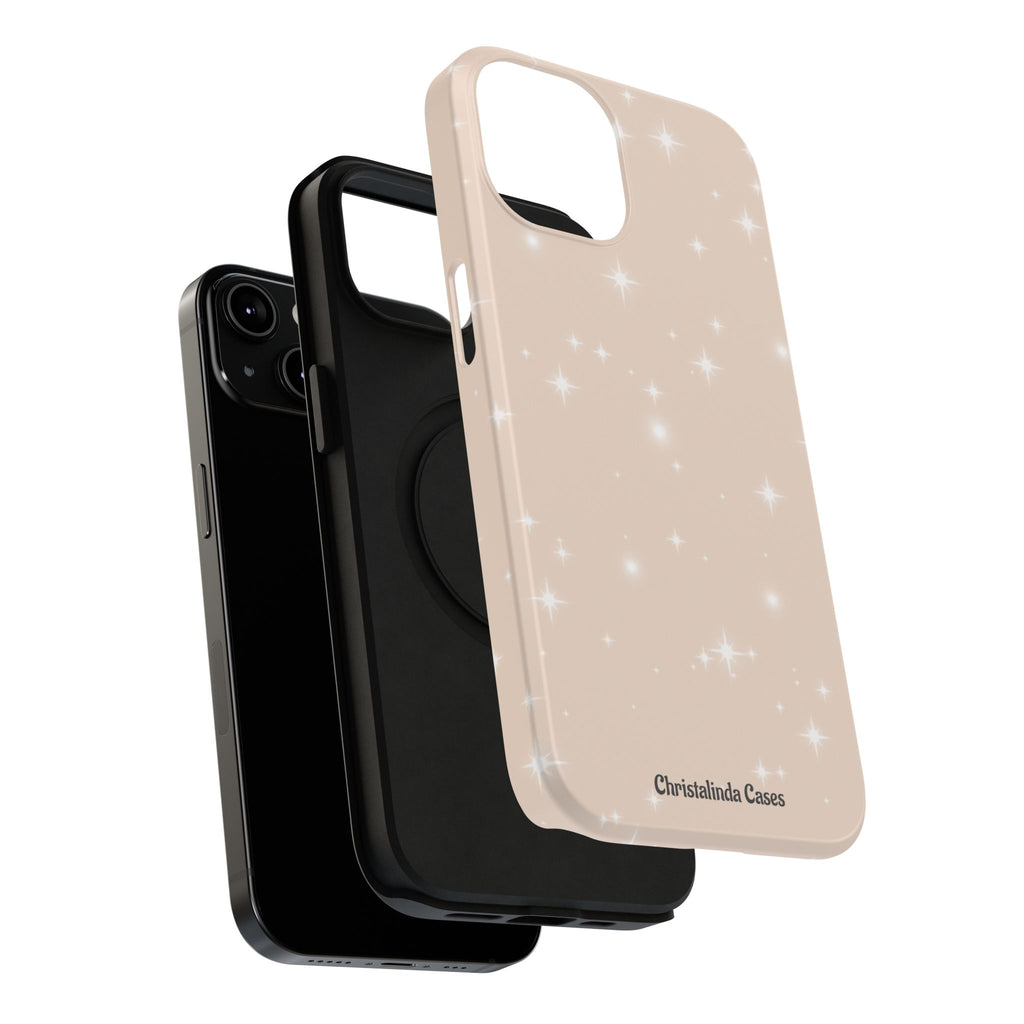 Sparkling Beige Impact-Resistant MagSafe Phone Case