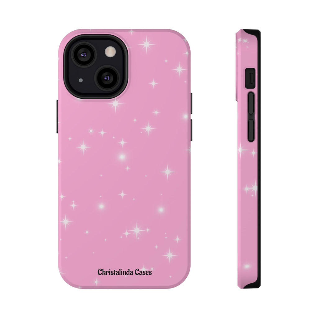 Sparkling Pink Impact-Resistant MagSafe Phone Case