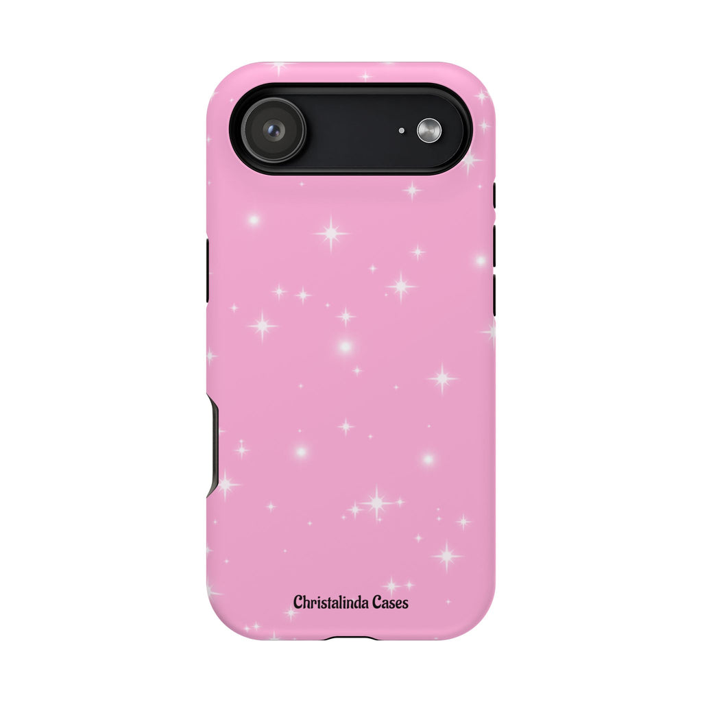Sparkling Pink Impact-Resistant MagSafe Phone Case