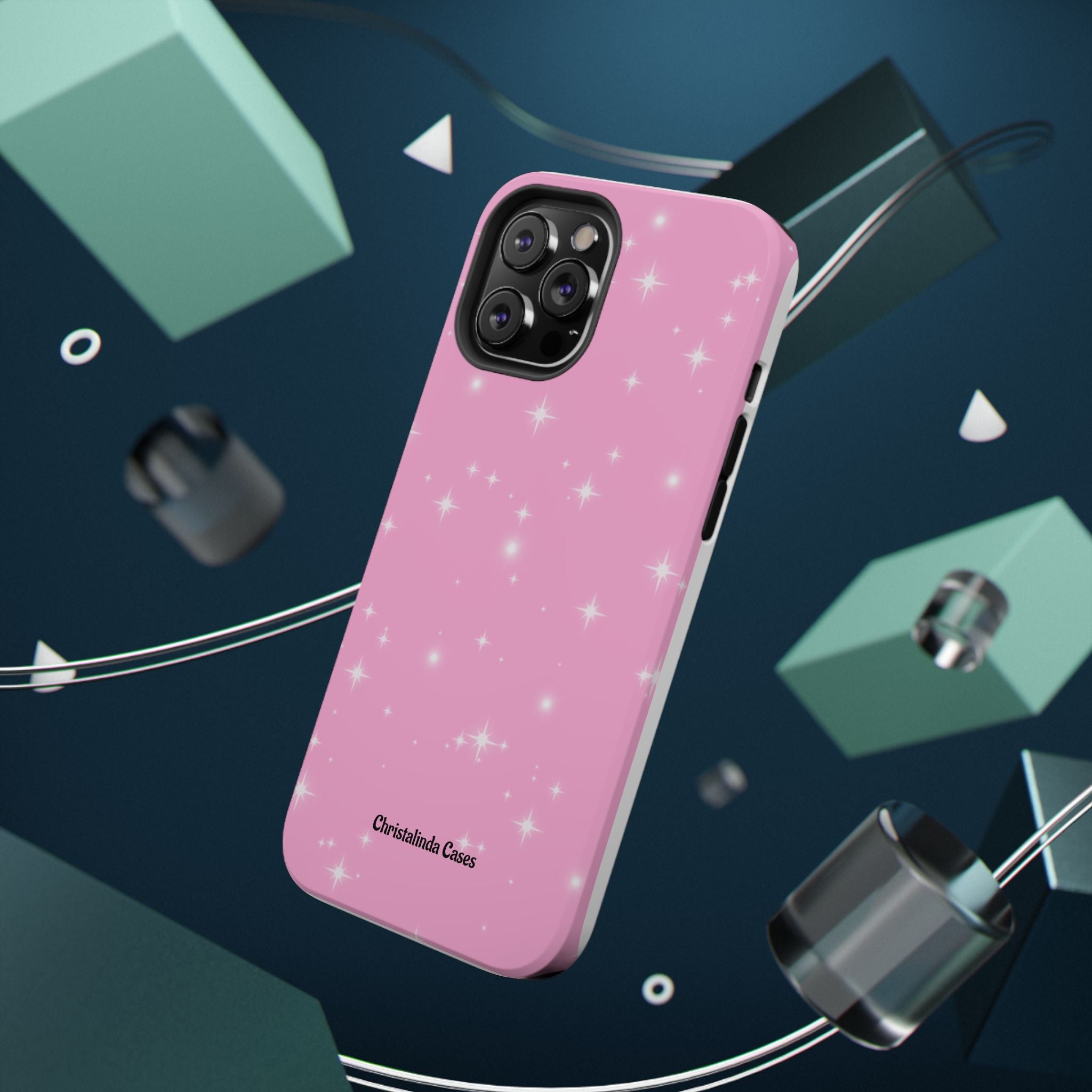 Sparkling Pink Impact-Resistant MagSafe Phone Case