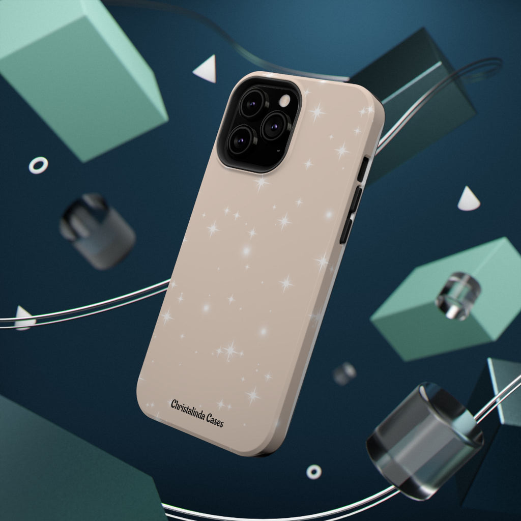 Sparkling Beige Impact-Resistant MagSafe Phone Case