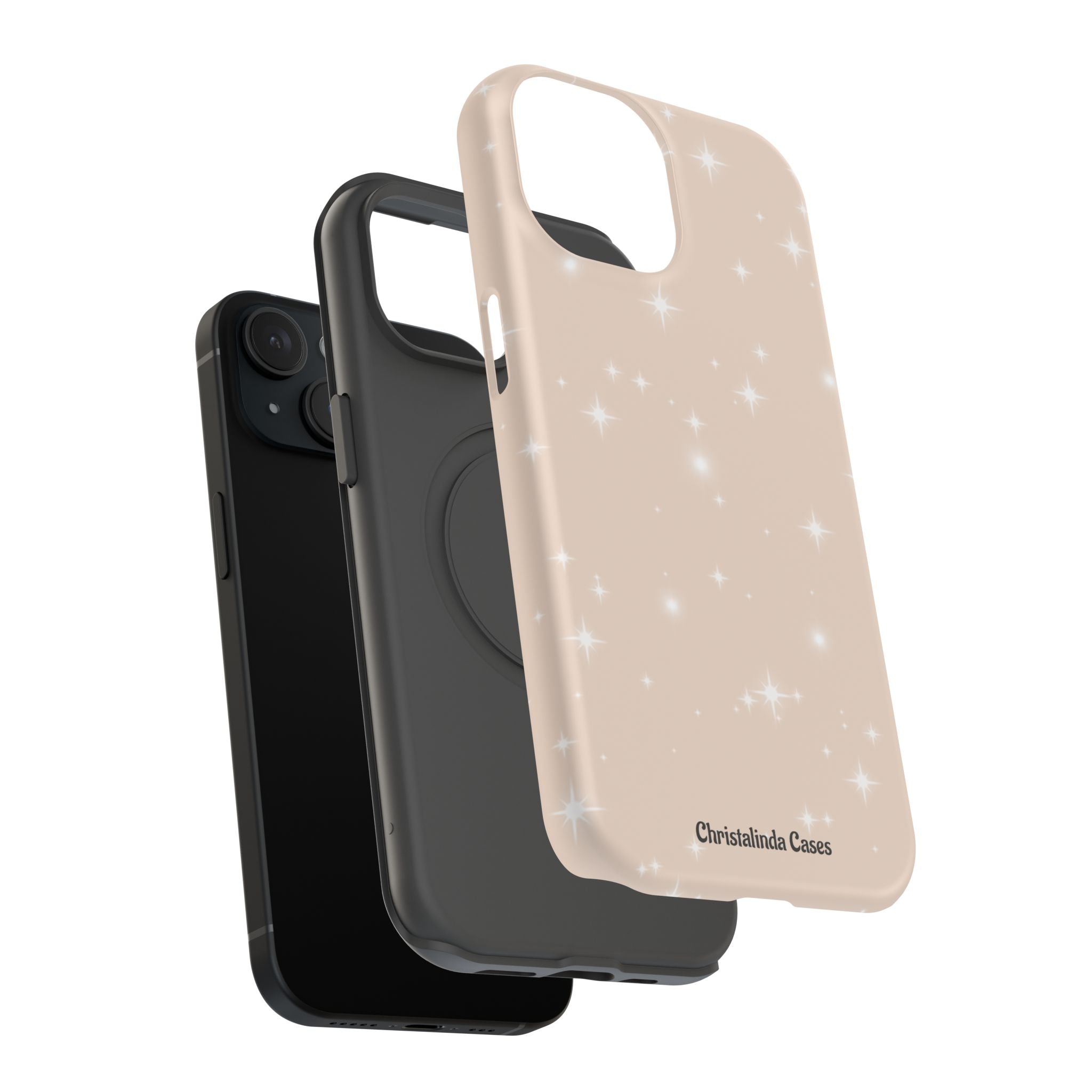 Sparkling Beige Impact-Resistant MagSafe Phone Case