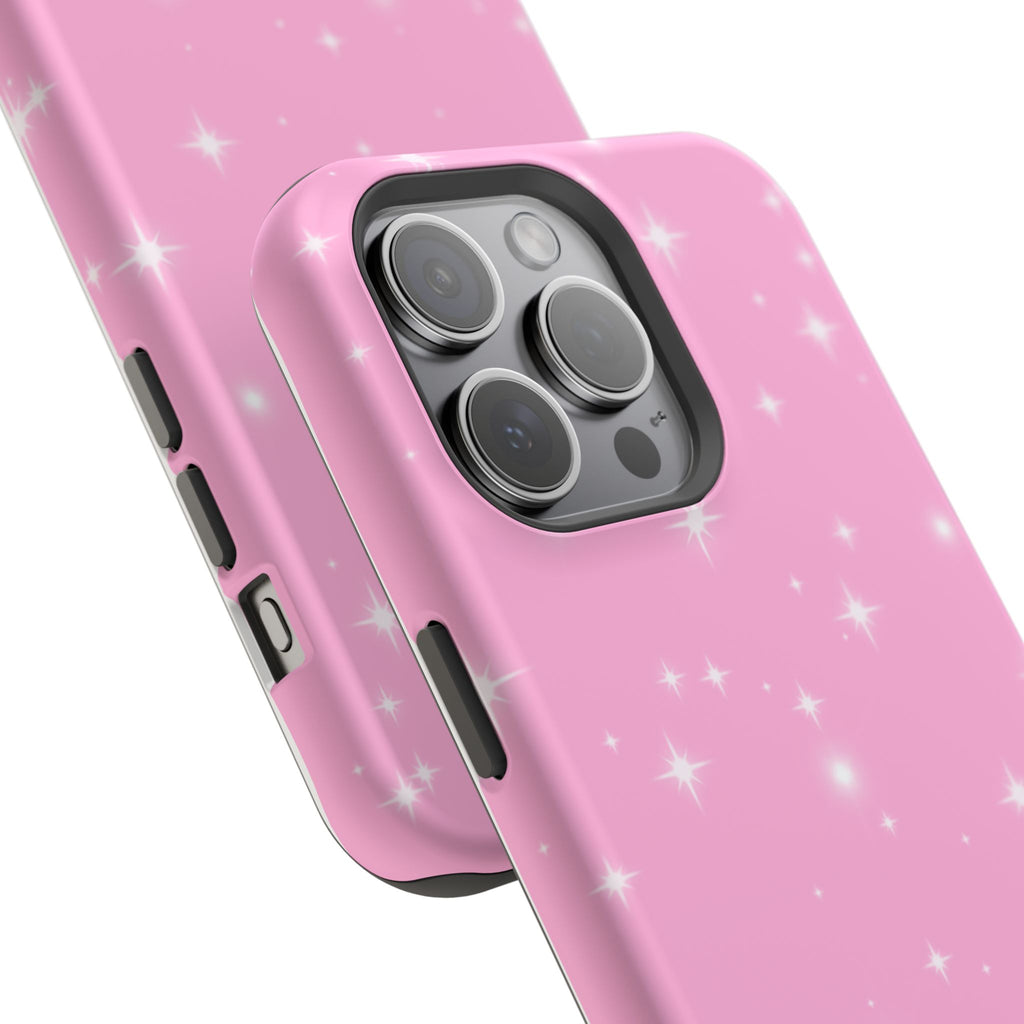 Sparkling Pink Impact-Resistant MagSafe Phone Case