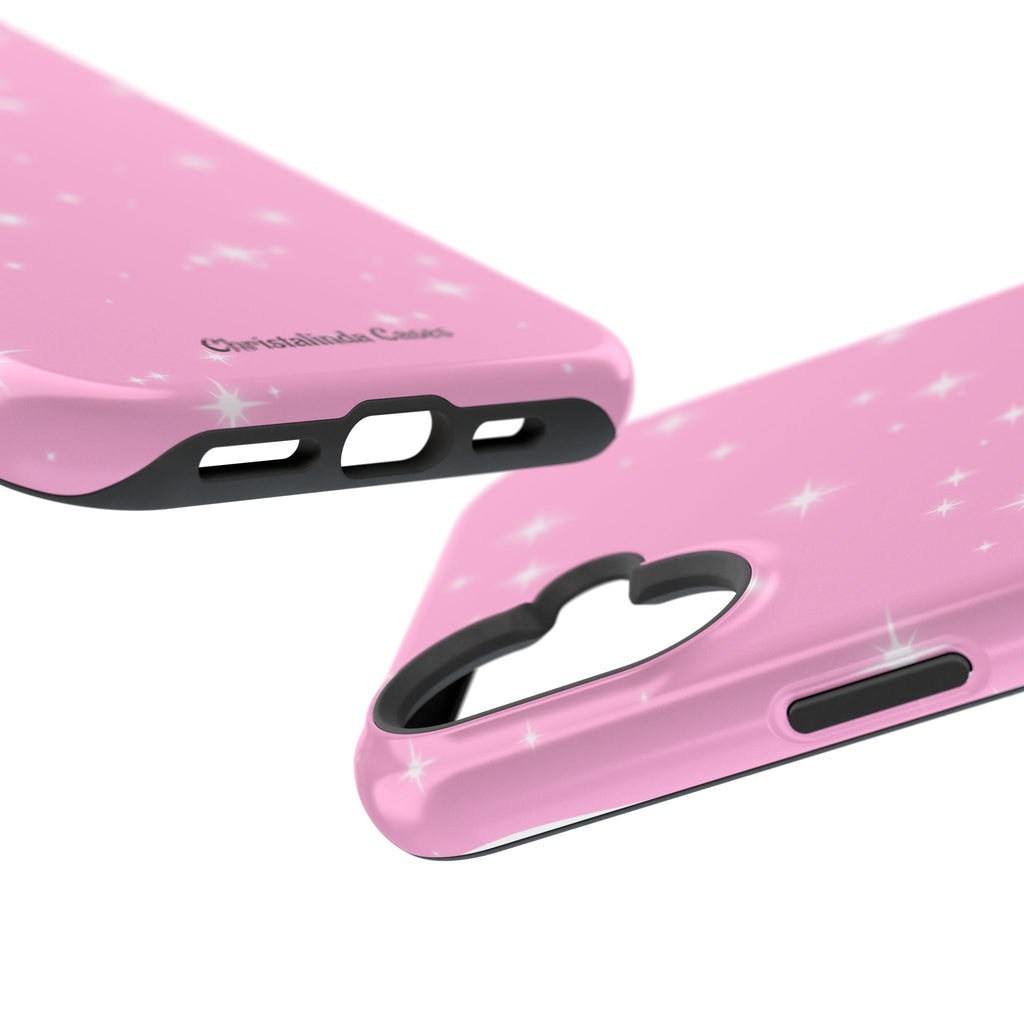 Sparkling Pink Impact-Resistant MagSafe Phone Case