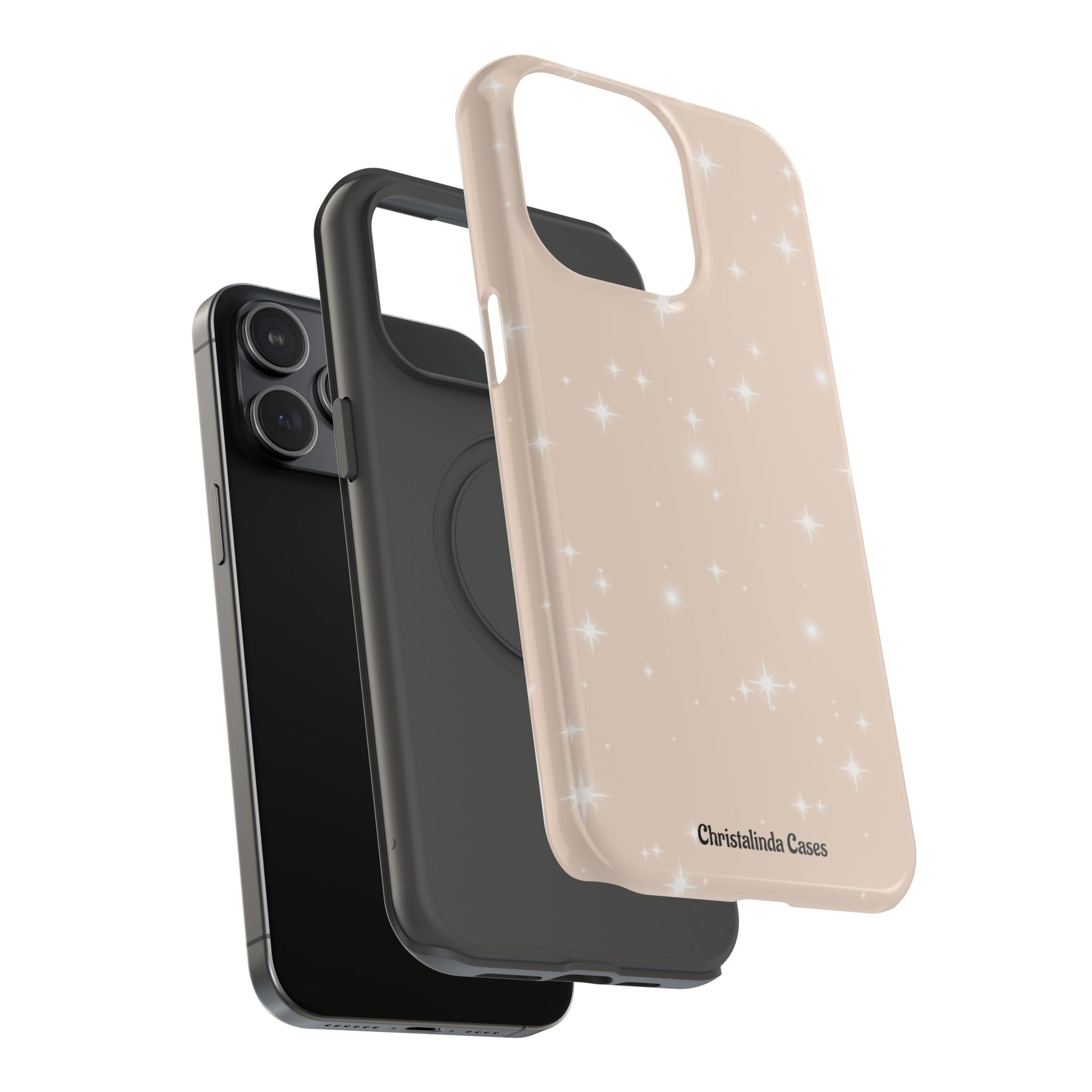 Sparkling Beige Impact-Resistant MagSafe Phone Case