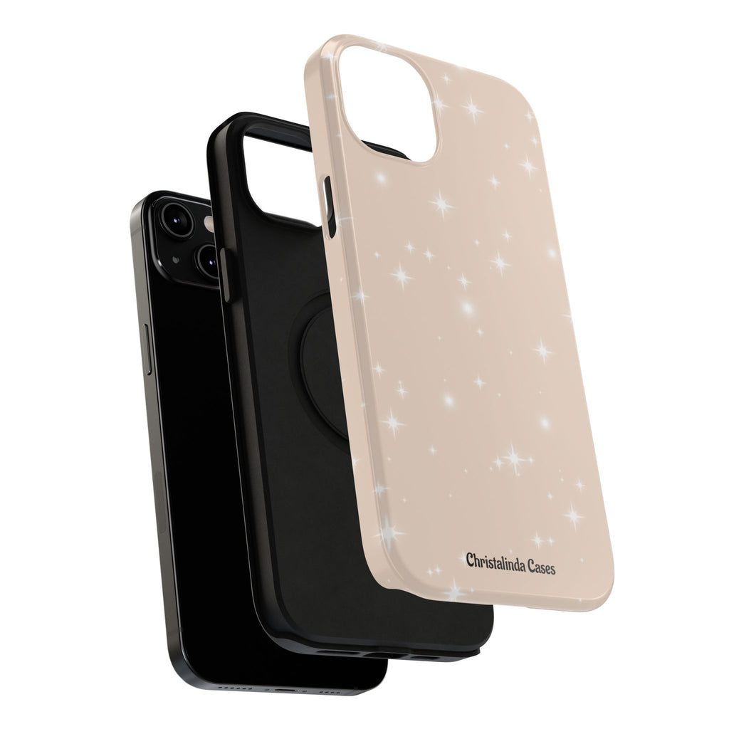Sparkling Beige Impact-Resistant MagSafe Phone Case