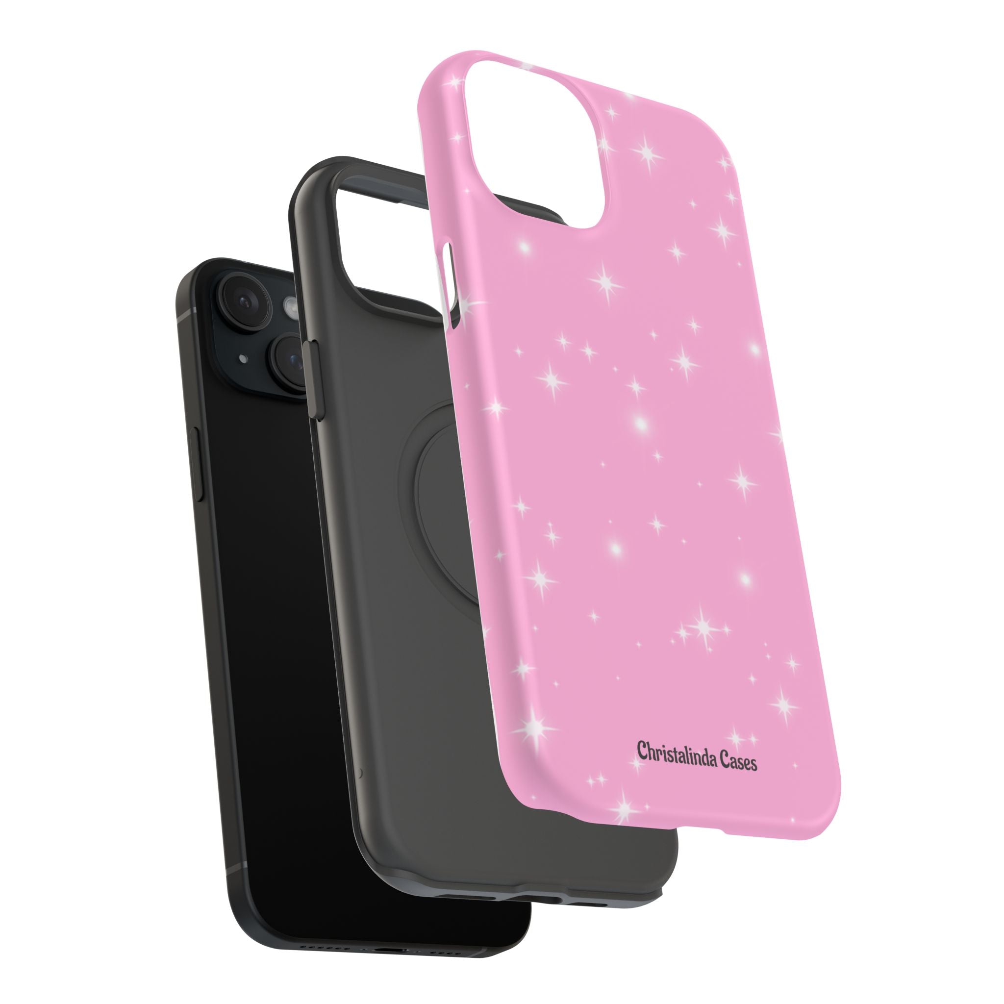 Sparkling Pink Impact-Resistant MagSafe Phone Case