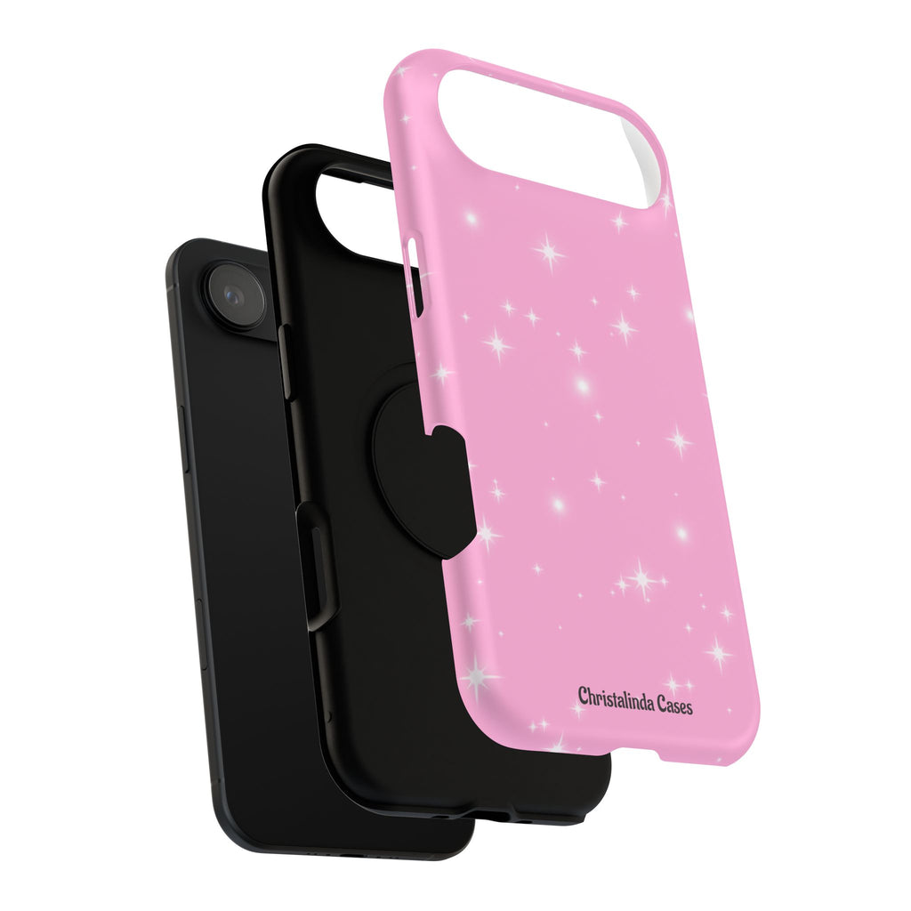 Sparkling Pink Impact-Resistant MagSafe Phone Case