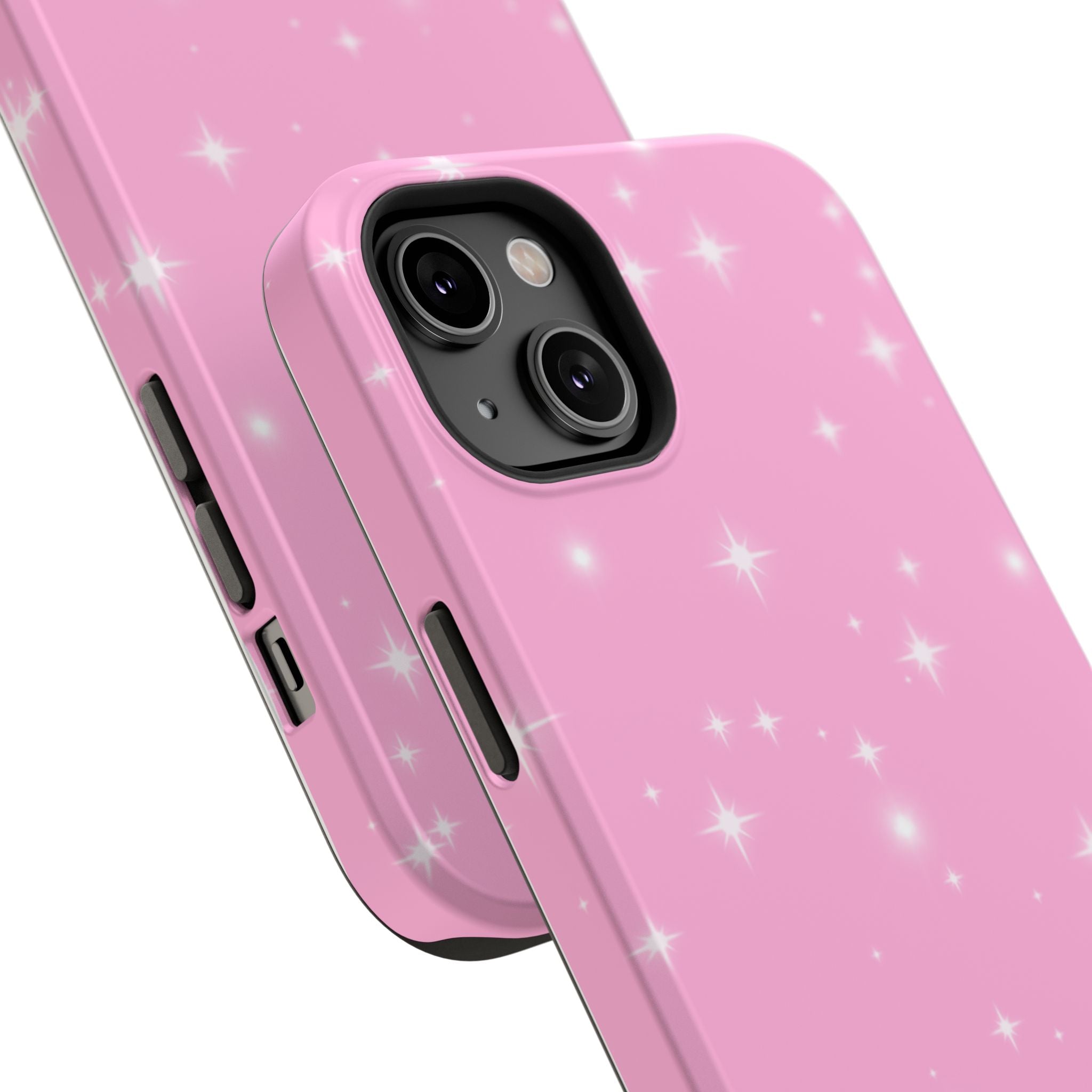 Sparkling Pink Impact-Resistant MagSafe Phone Case