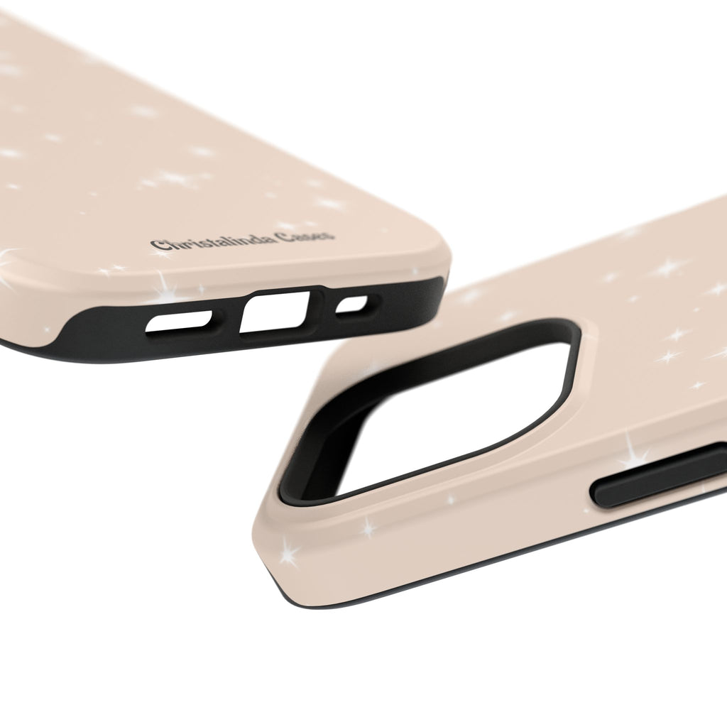 Sparkling Beige Impact-Resistant MagSafe Phone Case