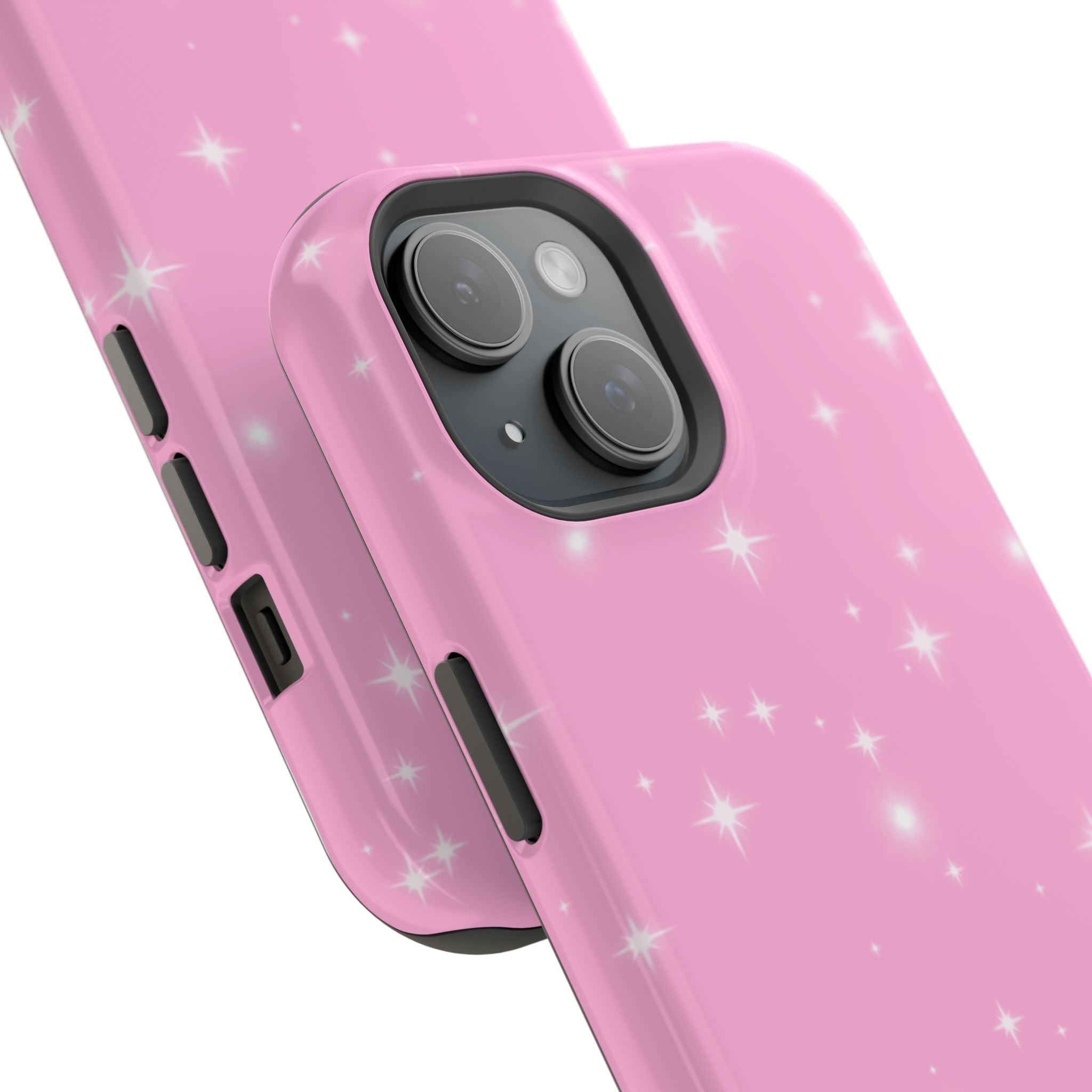 Sparkling Pink Impact-Resistant MagSafe Phone Case