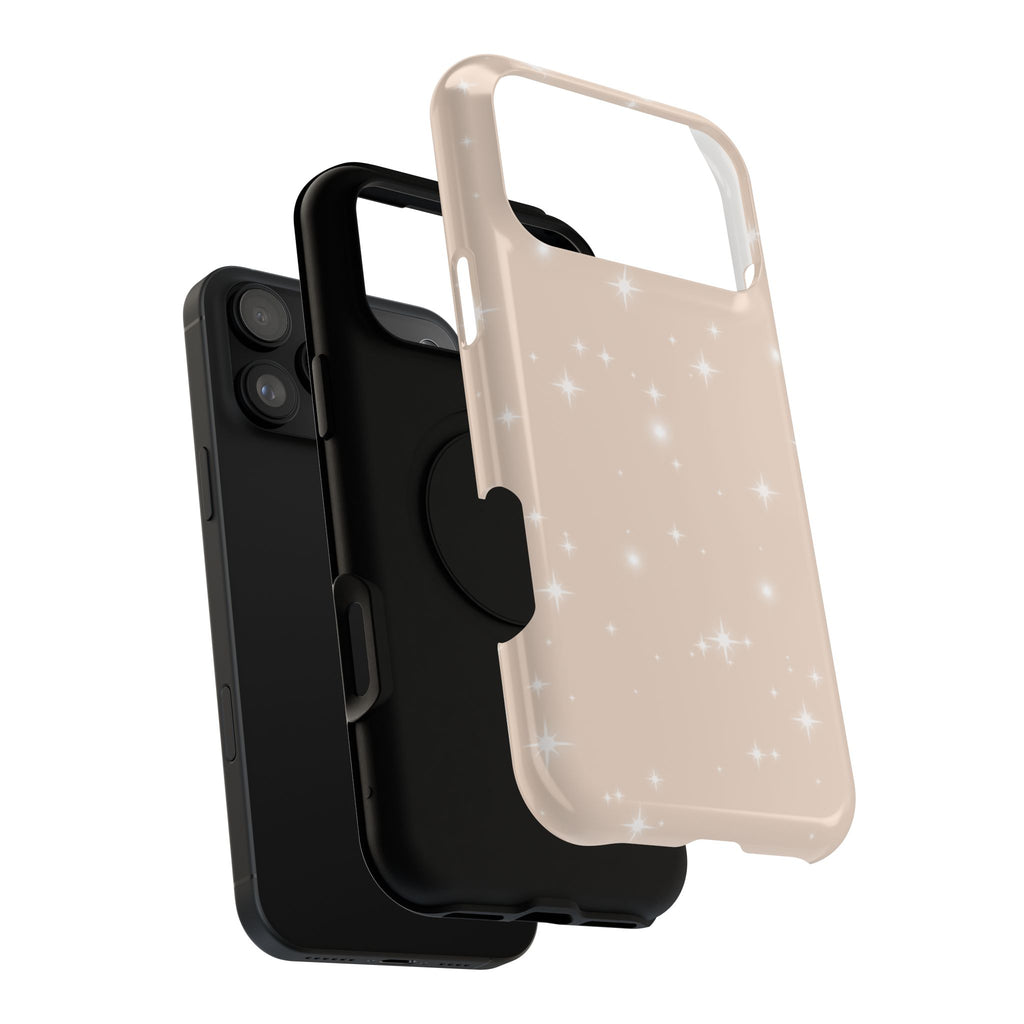 Sparkling Beige Impact-Resistant MagSafe Phone Case