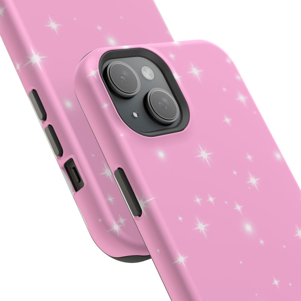 Sparkling Pink Impact-Resistant MagSafe Phone Case