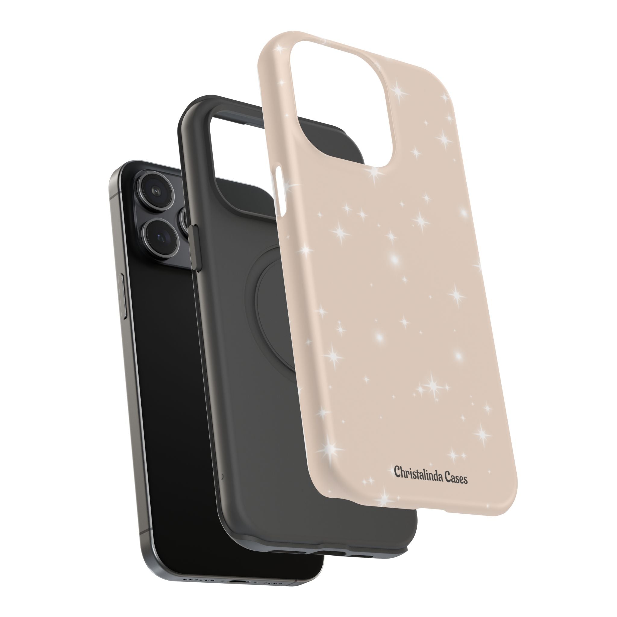 Sparkling Beige Impact-Resistant MagSafe Phone Case