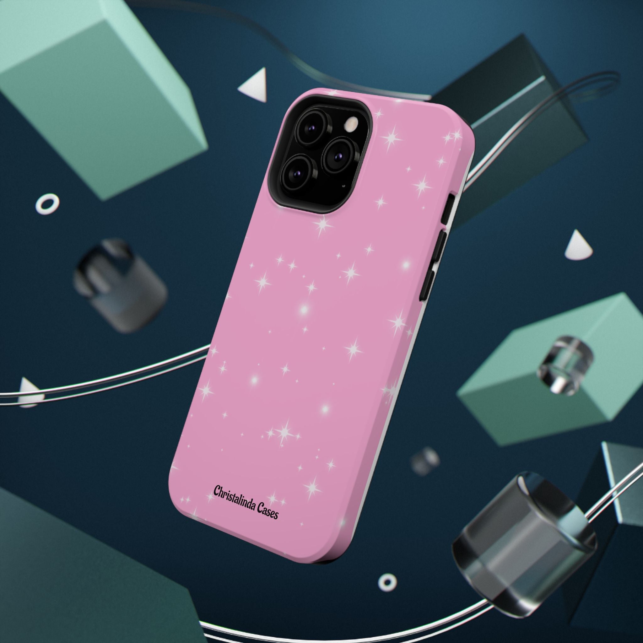 Sparkling Pink Impact-Resistant MagSafe Phone Case