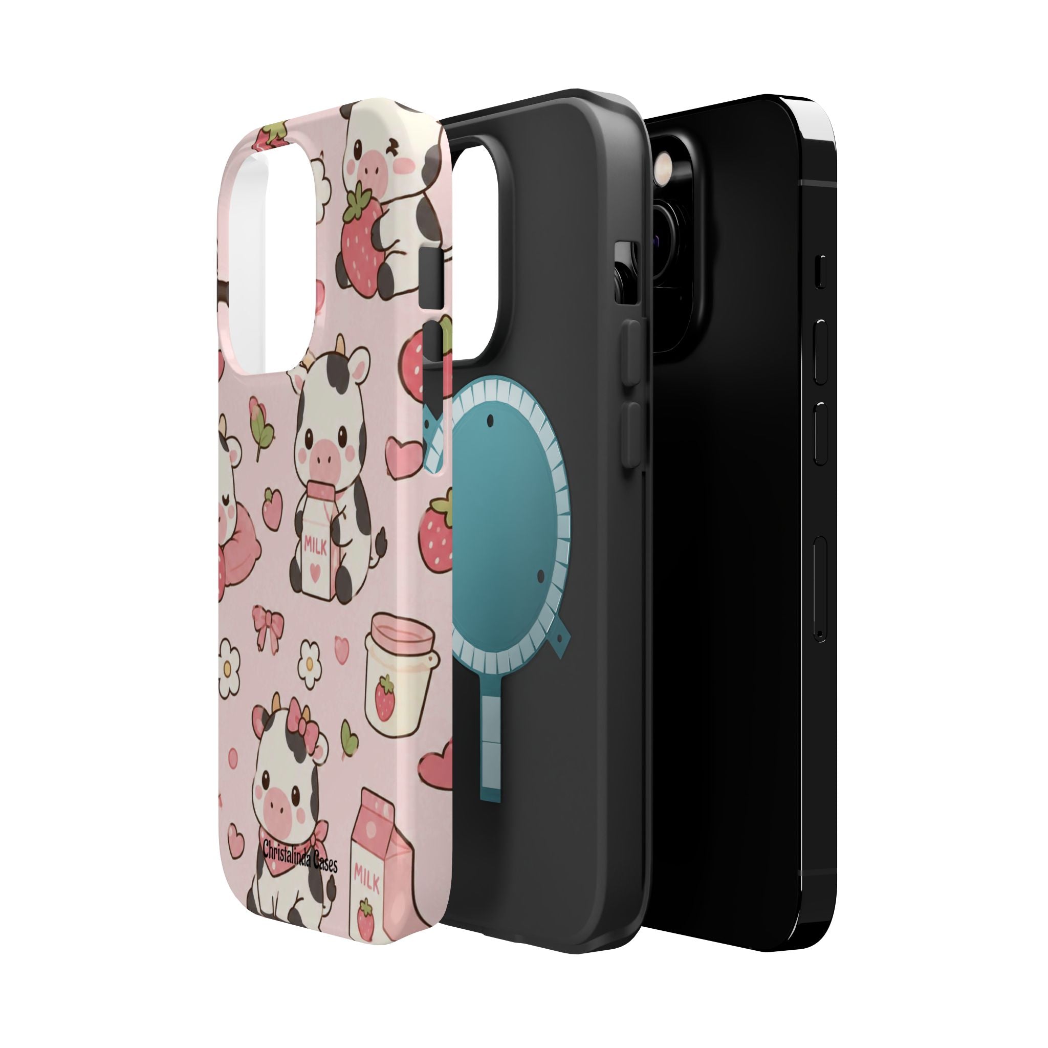 Strawberry Moo Impact-Resistant MagSafe Phone Case