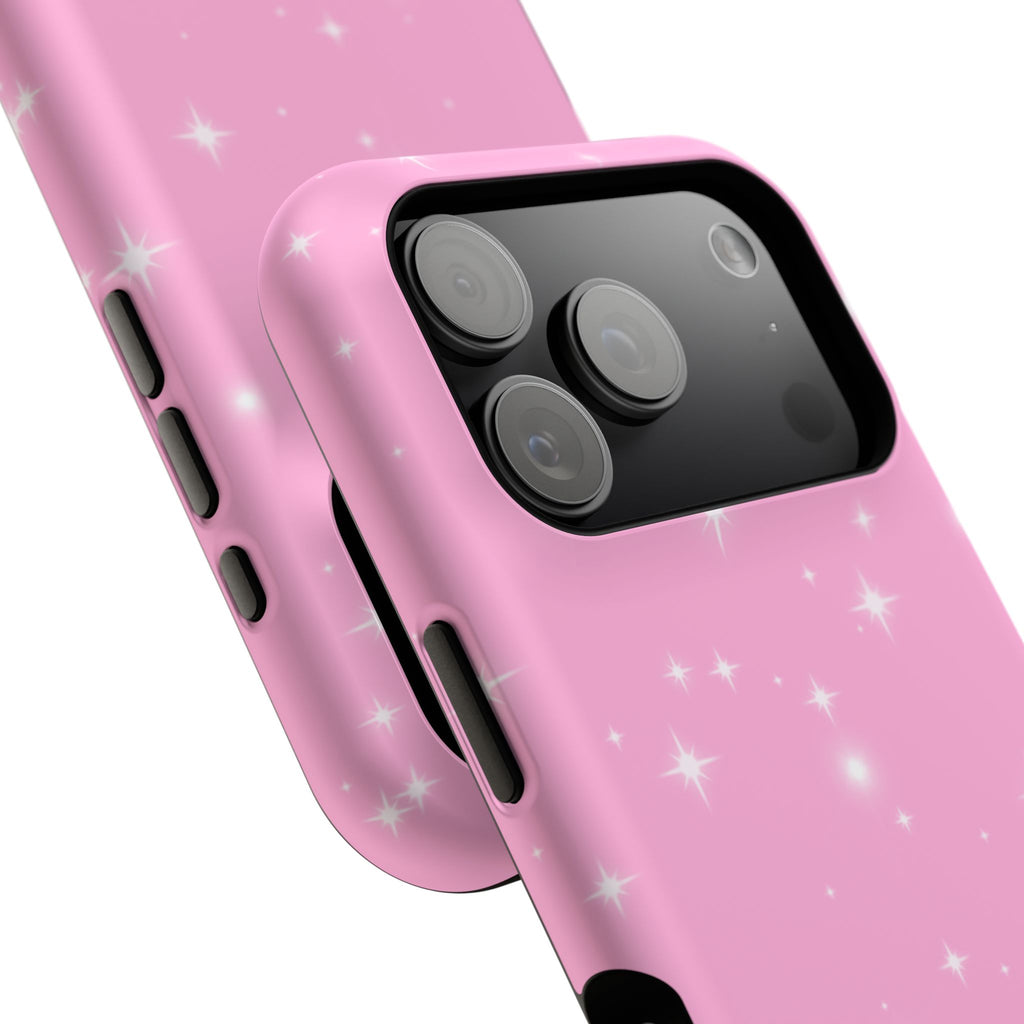 Sparkling Pink Impact-Resistant MagSafe Phone Case