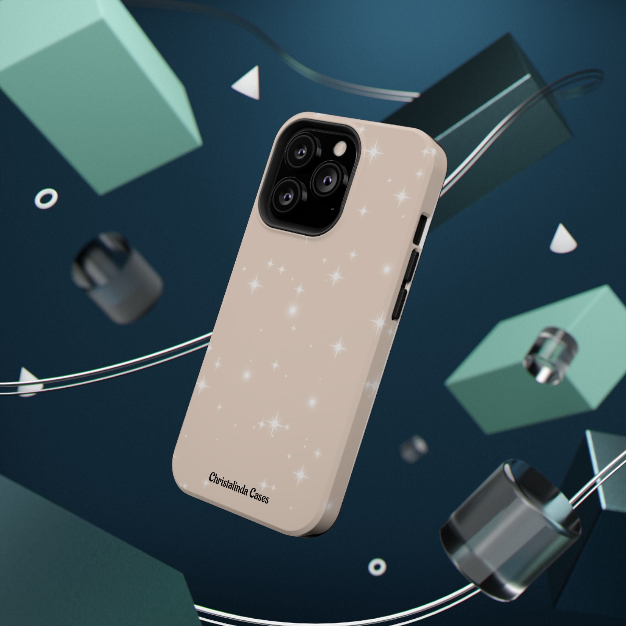 Sparkling Beige Impact-Resistant MagSafe Phone Case