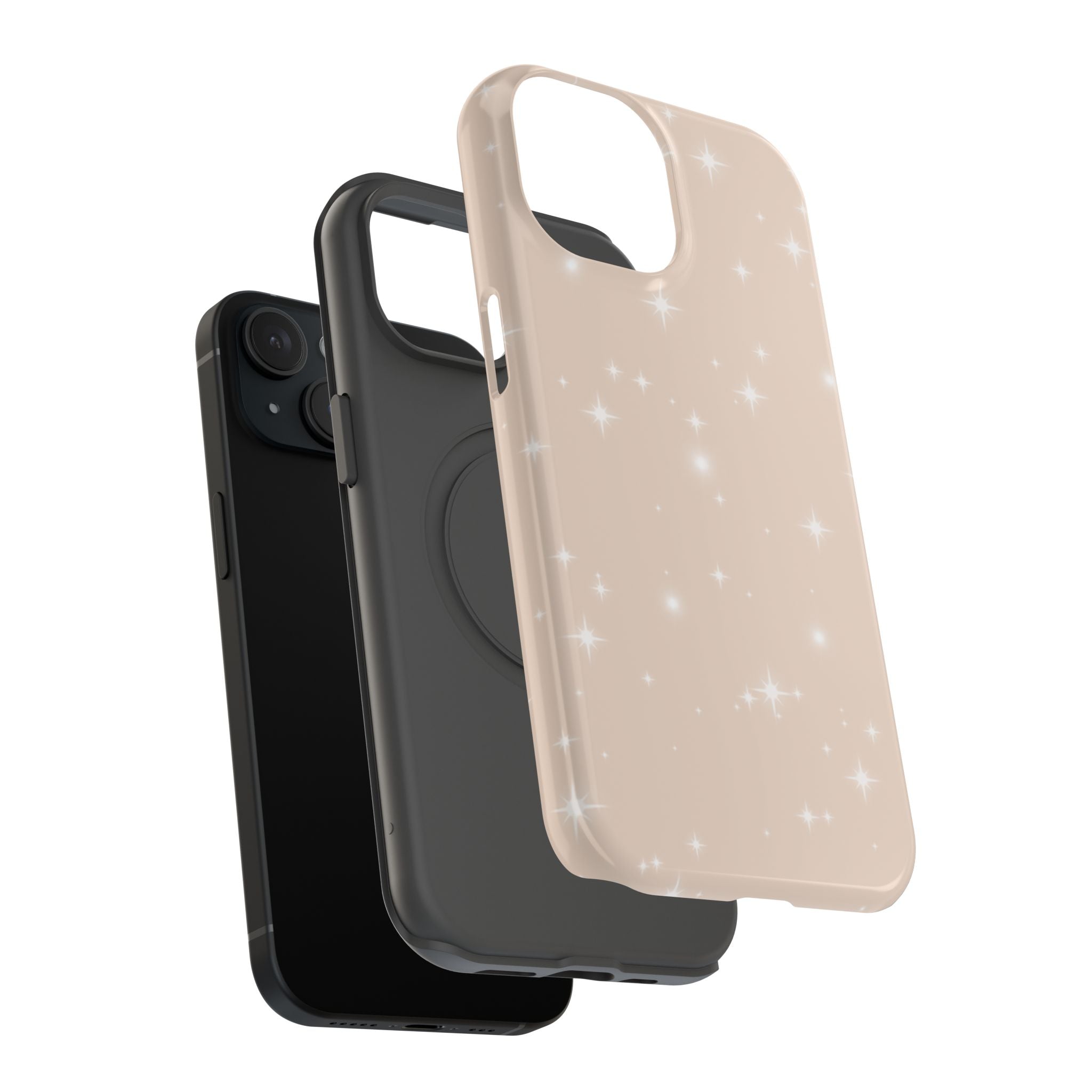 Sparkling Beige Impact-Resistant MagSafe Phone Case