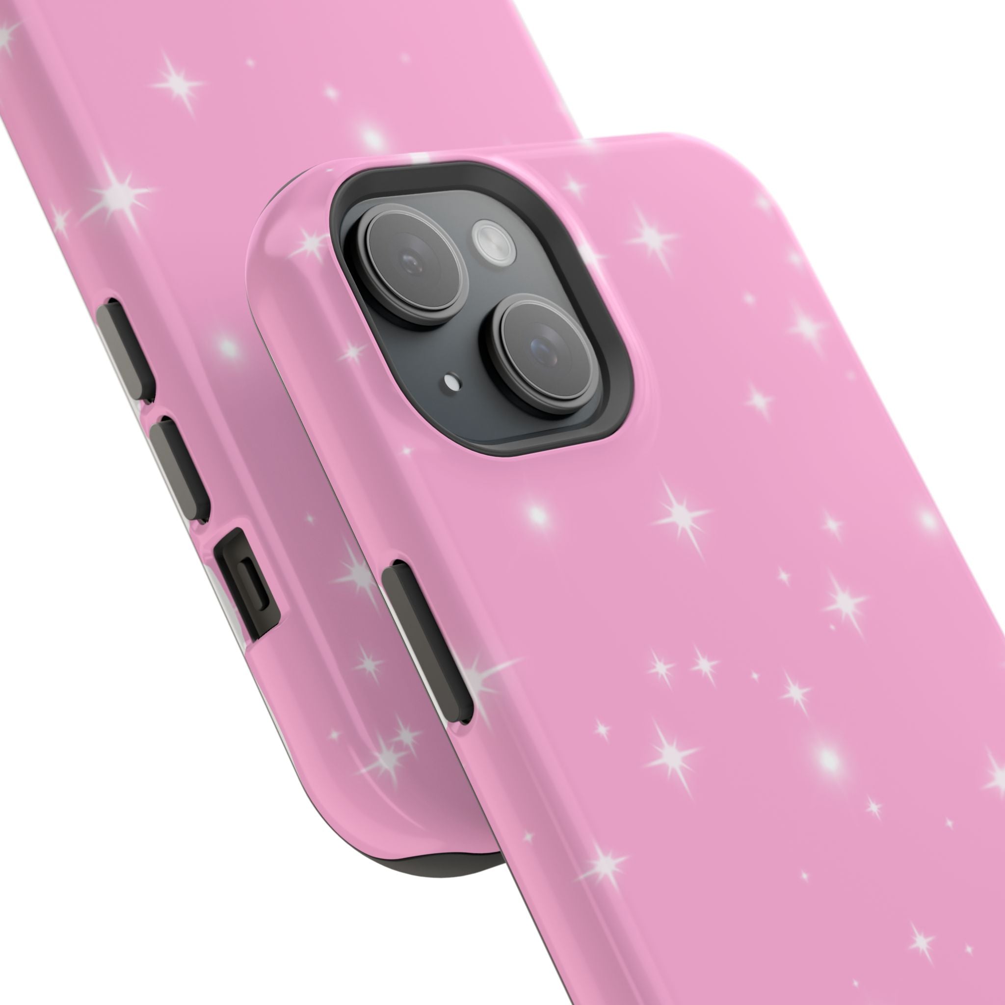 Sparkling Pink Impact-Resistant MagSafe Phone Case