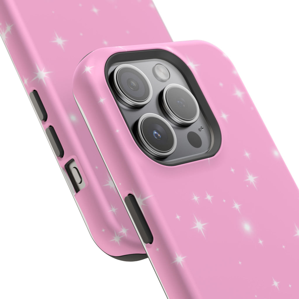 Sparkling Pink Impact-Resistant MagSafe Phone Case