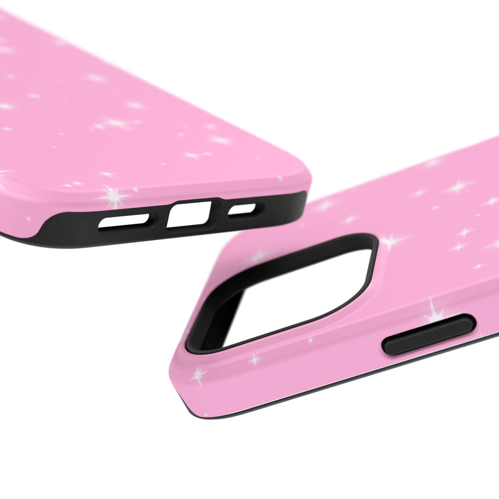 Sparkling Pink Impact-Resistant MagSafe Phone Case