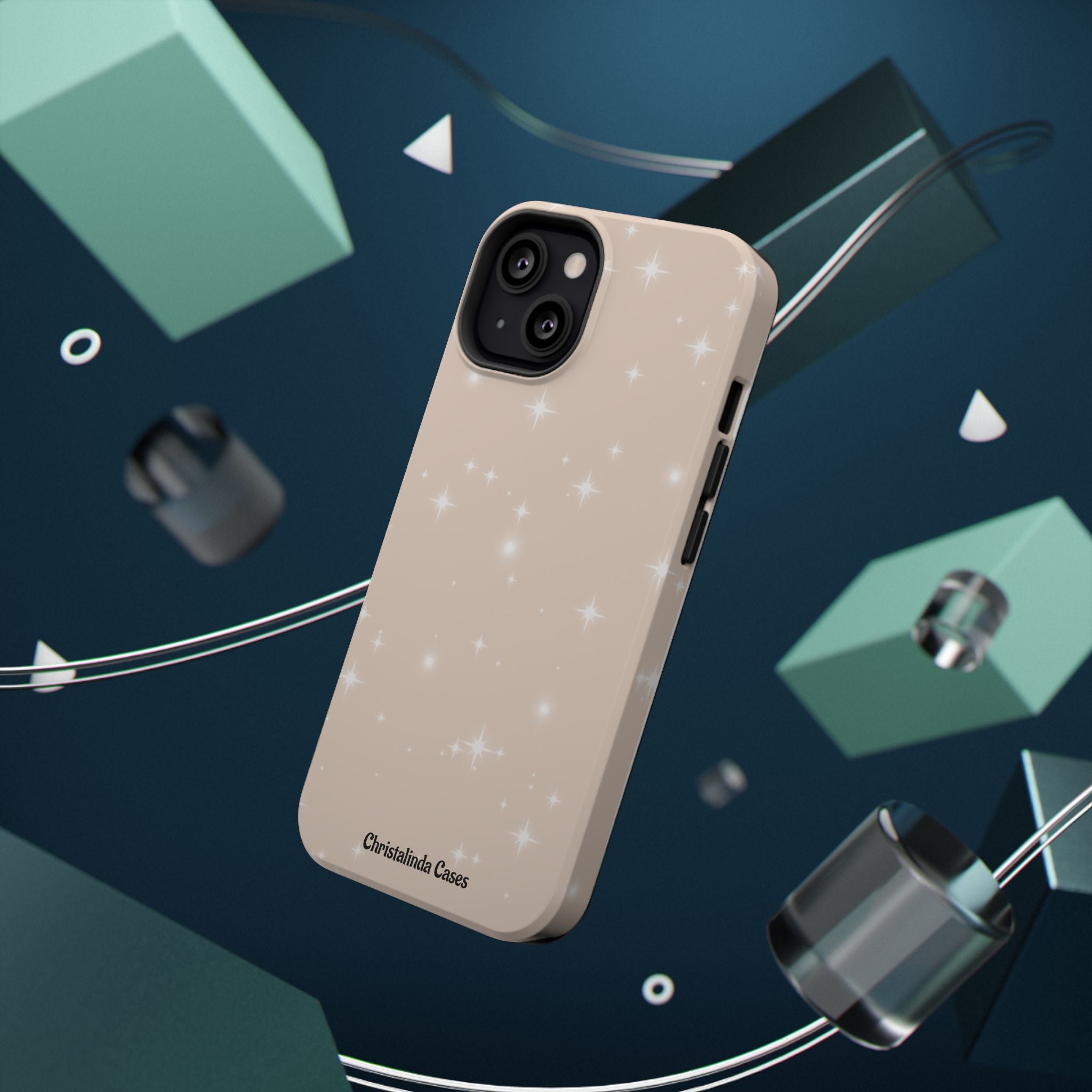 Sparkling Beige Impact-Resistant MagSafe Phone Case