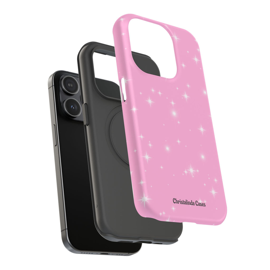 Sparkling Pink Impact-Resistant MagSafe Phone Case
