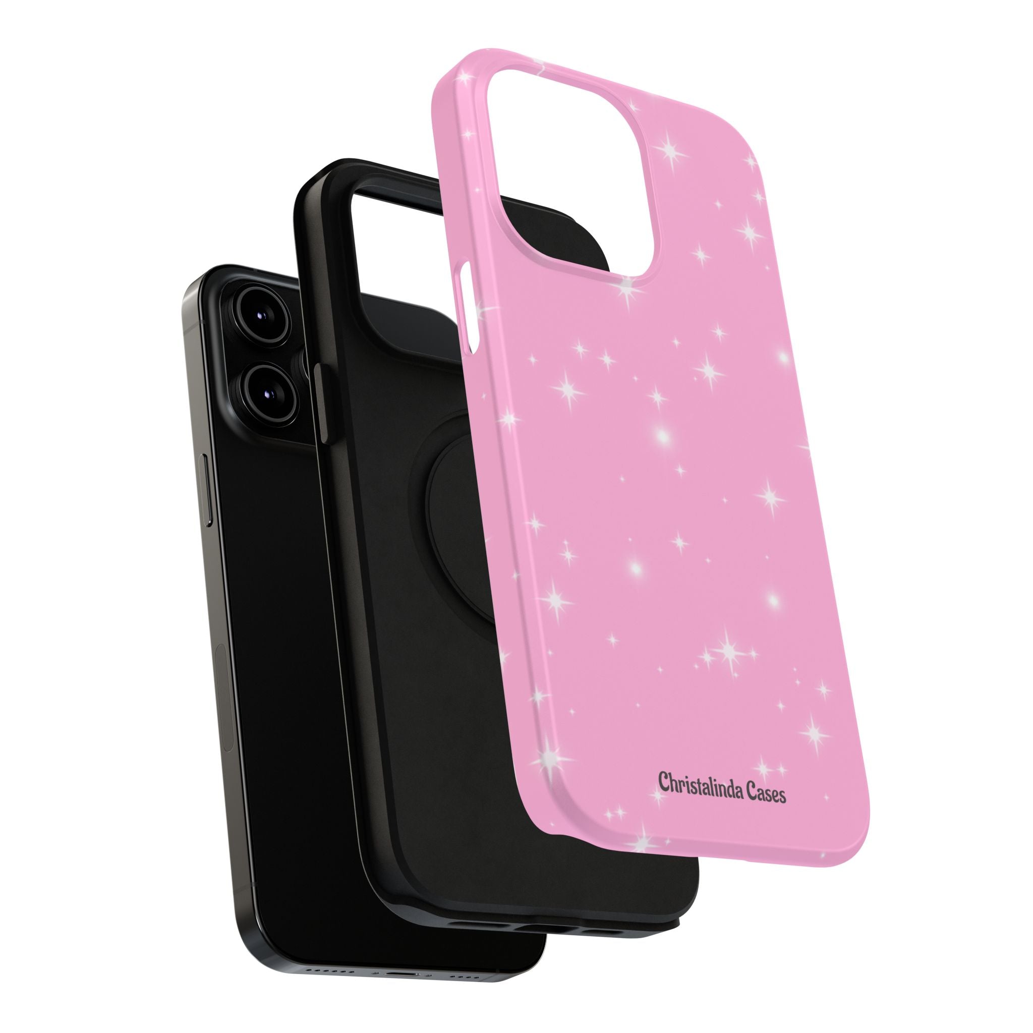 Sparkling Pink Impact-Resistant MagSafe Phone Case