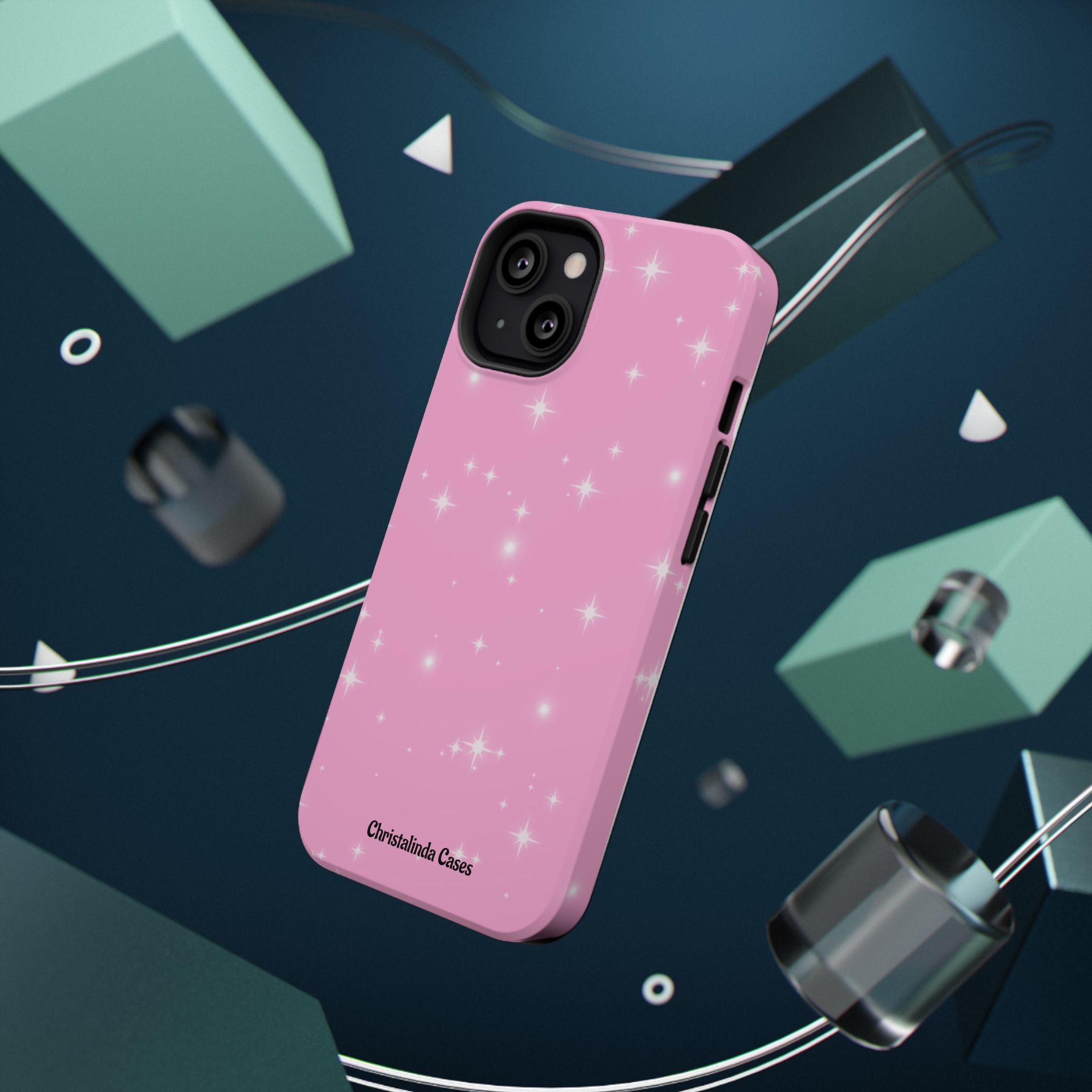 Sparkling Pink Impact-Resistant MagSafe Phone Case