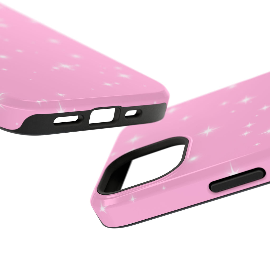 Sparkling Pink Impact-Resistant MagSafe Phone Case