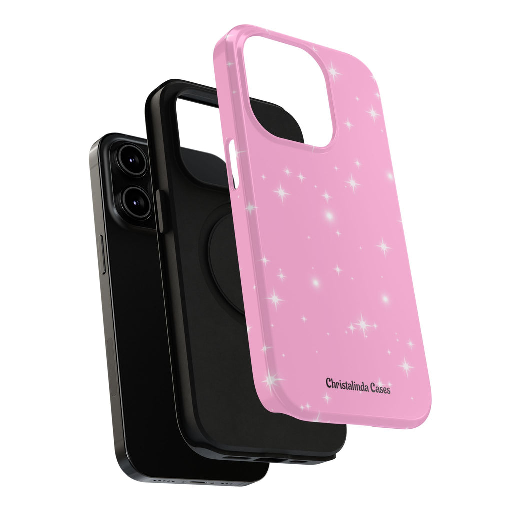 Sparkling Pink Impact-Resistant MagSafe Phone Case
