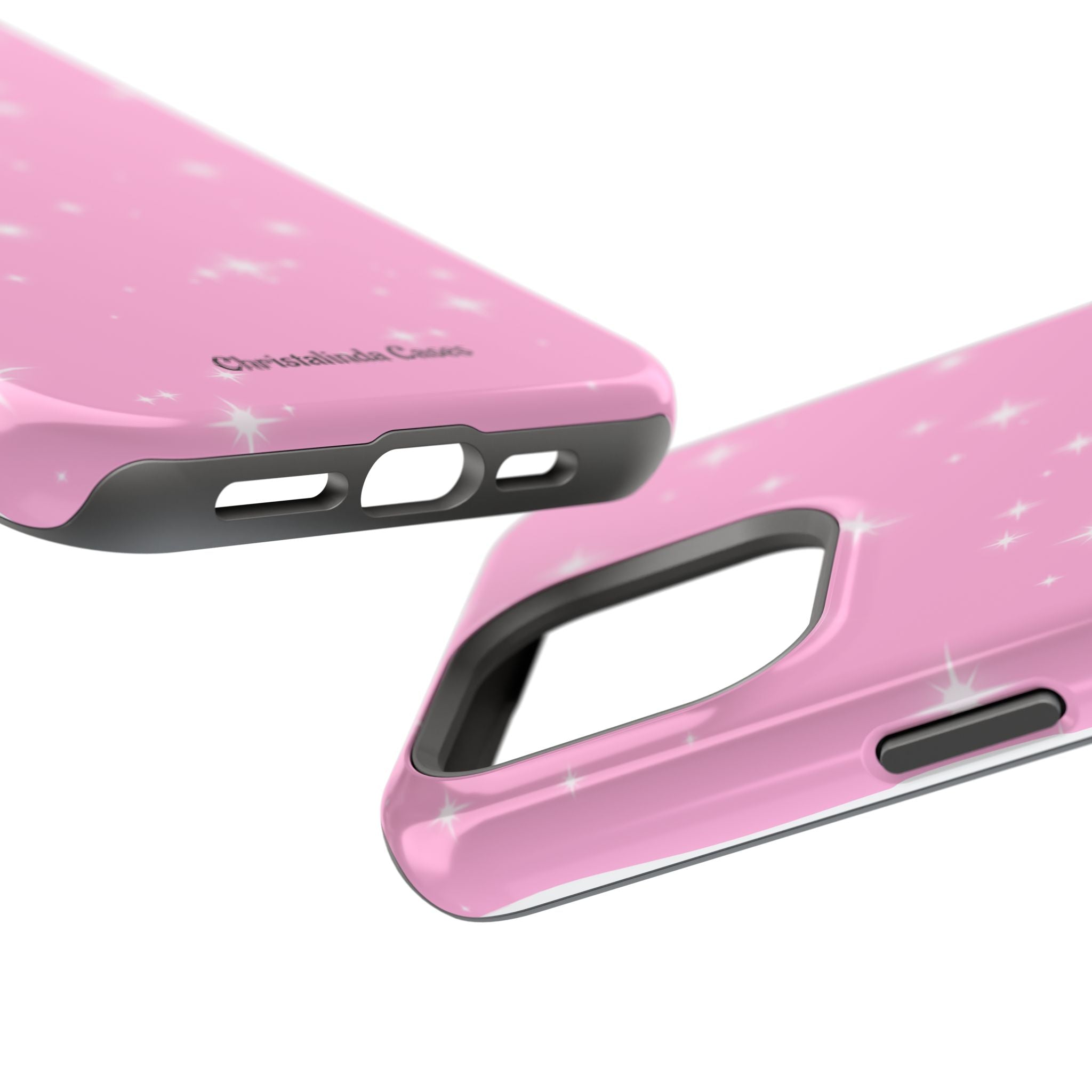 Sparkling Pink Impact-Resistant MagSafe Phone Case