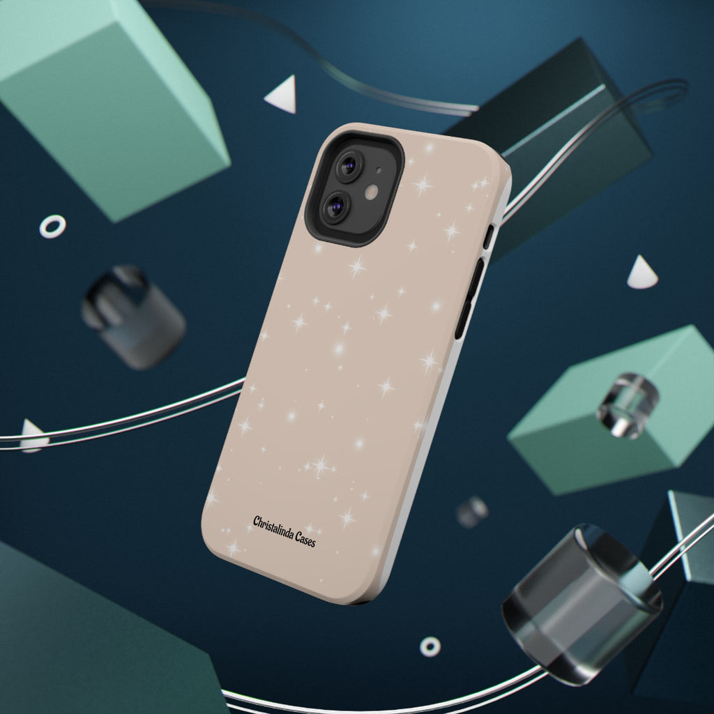 Sparkling Beige Impact-Resistant MagSafe Phone Case