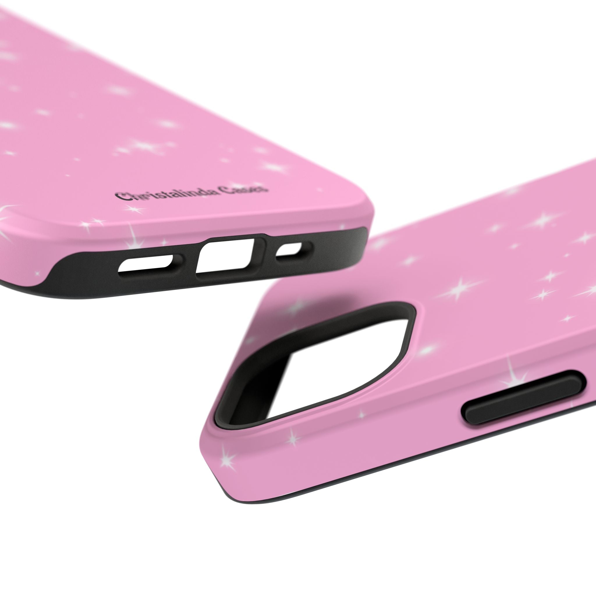 Sparkling Pink Impact-Resistant MagSafe Phone Case