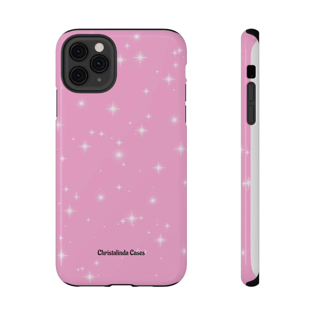 Sparkling Pink Impact-Resistant MagSafe Phone Case