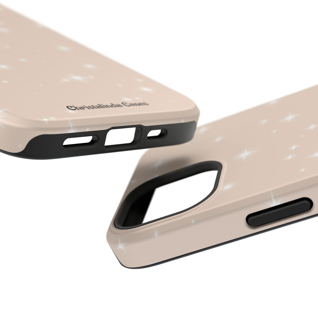 Sparkling Beige Impact-Resistant MagSafe Phone Case