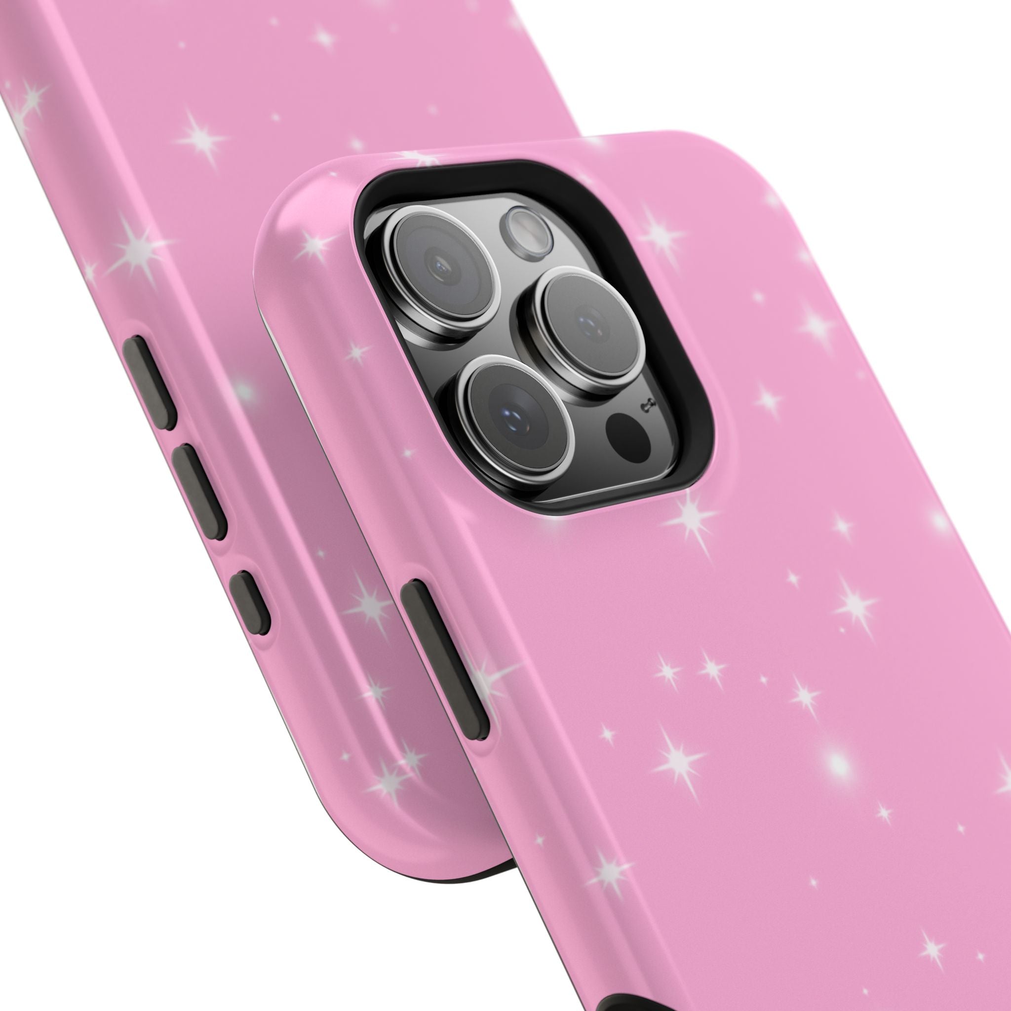 Sparkling Pink Impact-Resistant MagSafe Phone Case